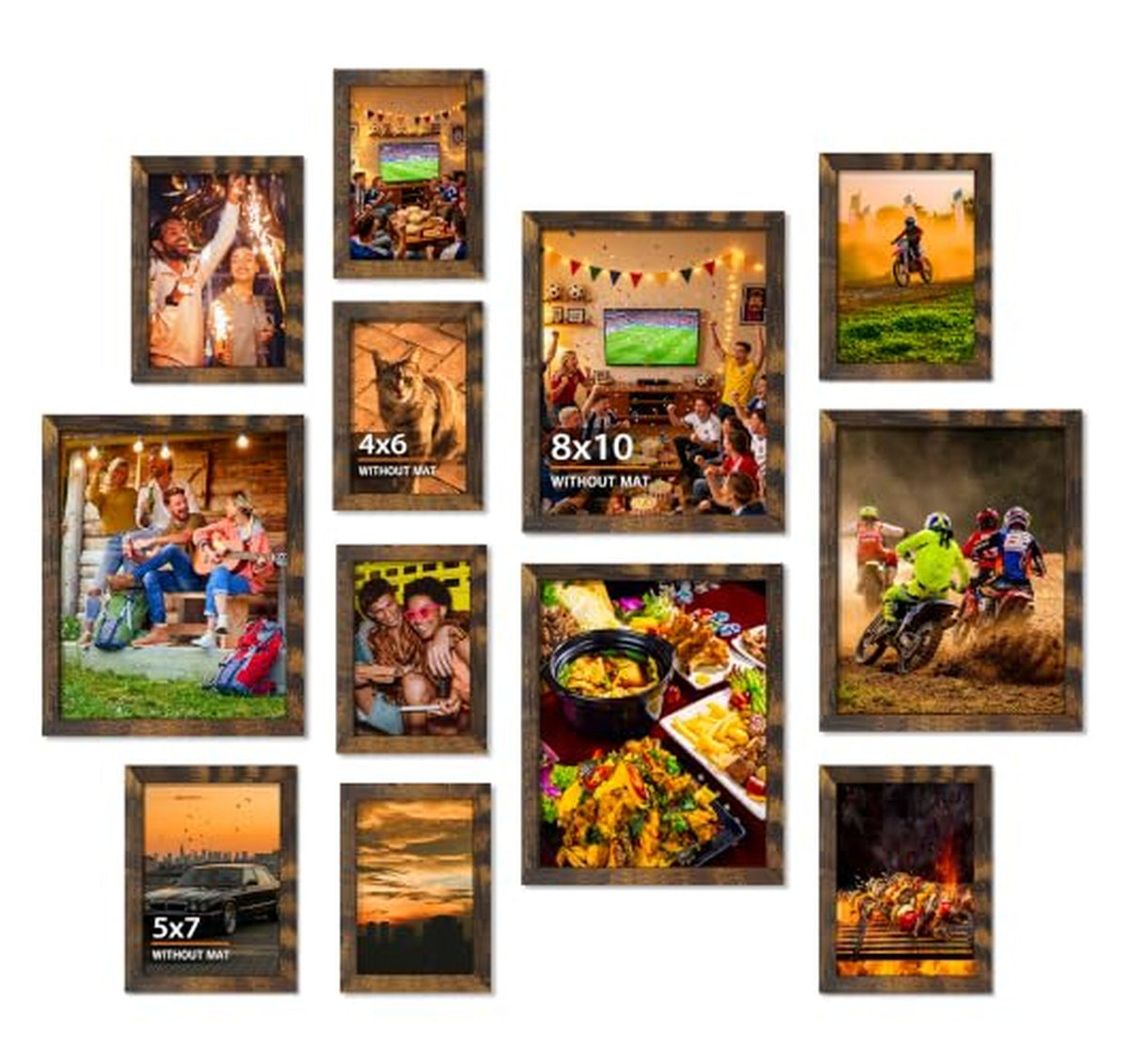 12 Pack Mixed Size Gallery Picture Frames
