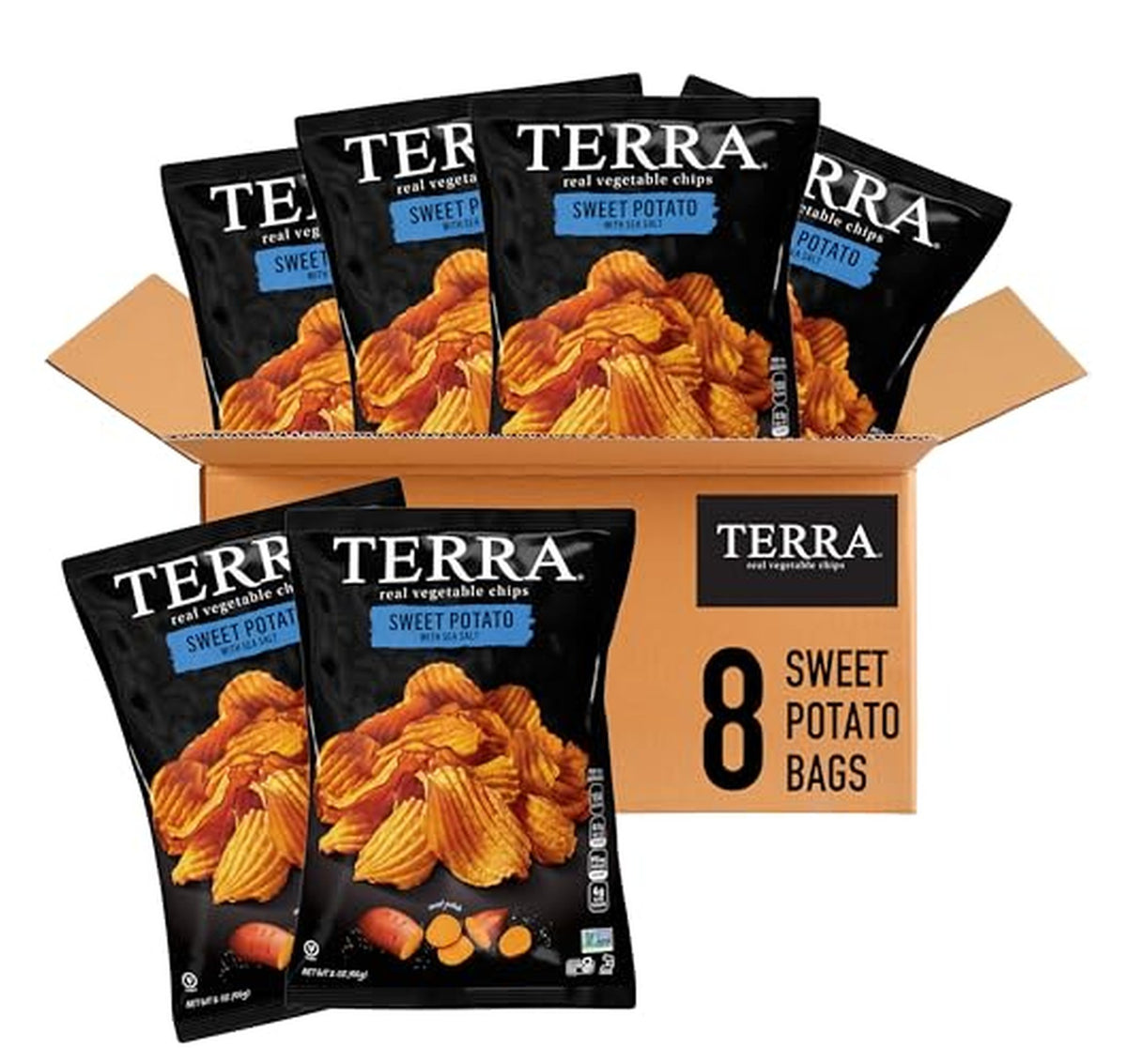 8 Pack Terra Sweet Potato Sea Salt Vegetable Chips