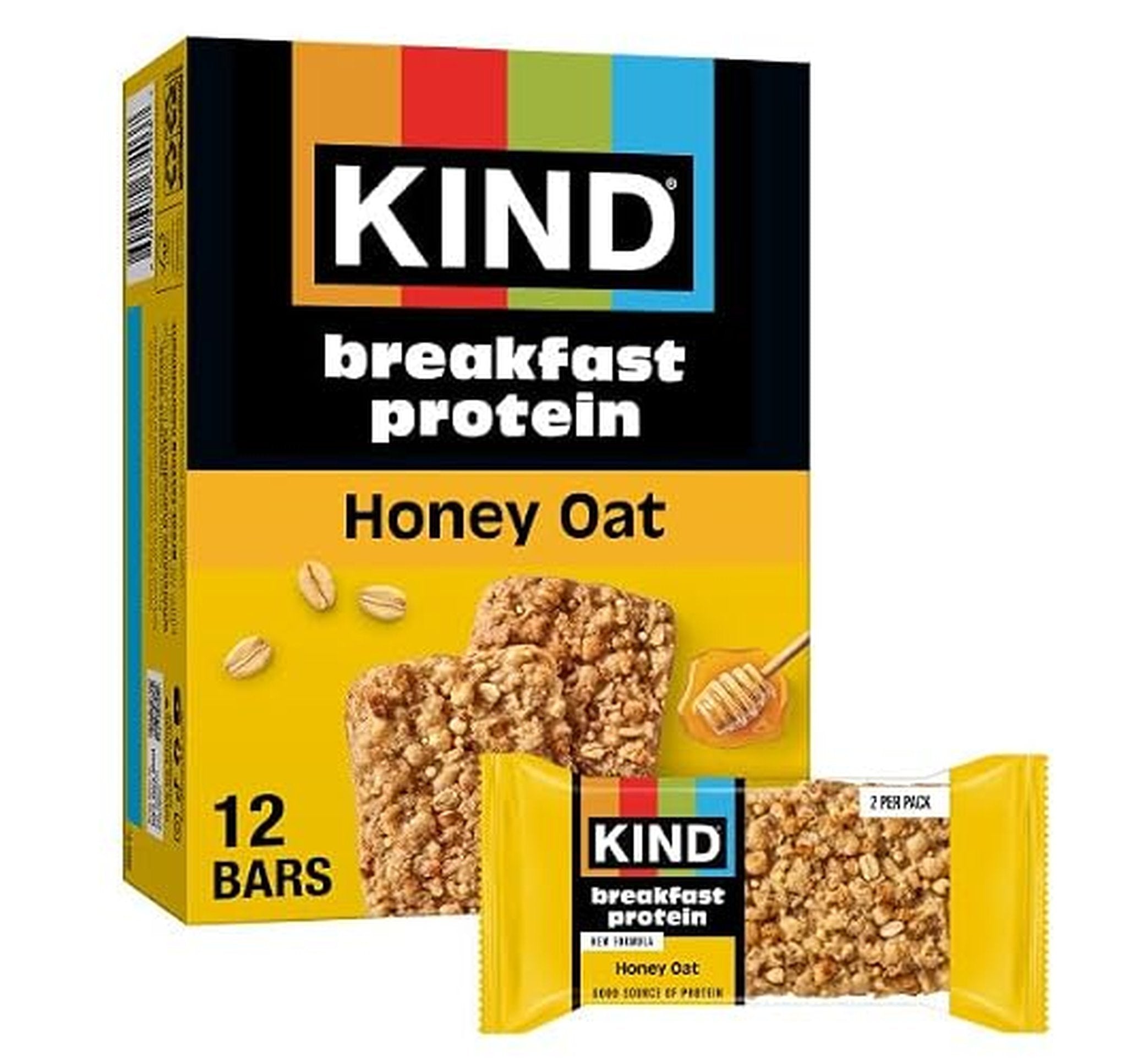 6 Pack KIND Breakfast Protein Bars, Honey Oat