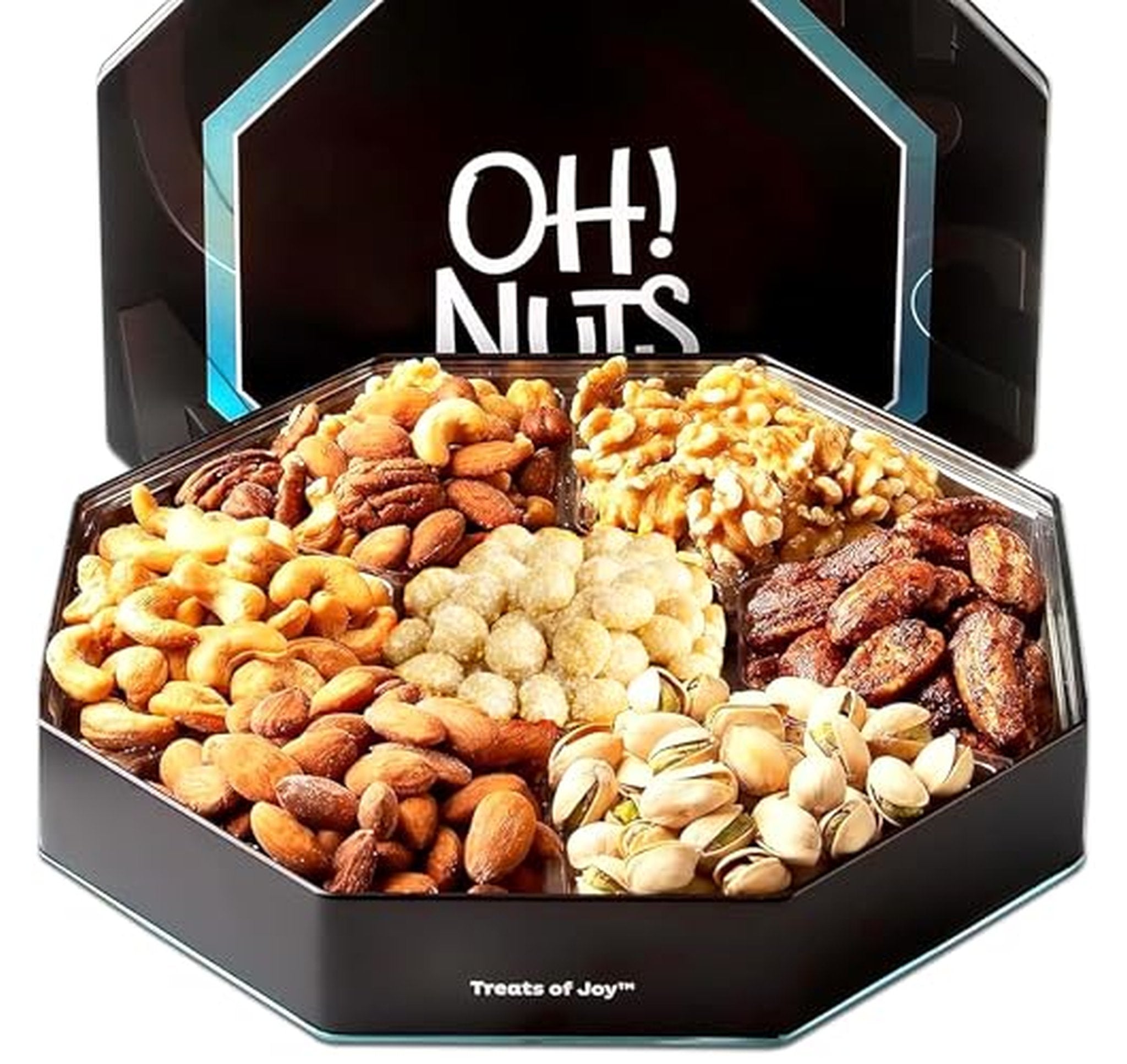Oh! Nuts Gourmet 7-Section Mixed Nuts Gift Tin