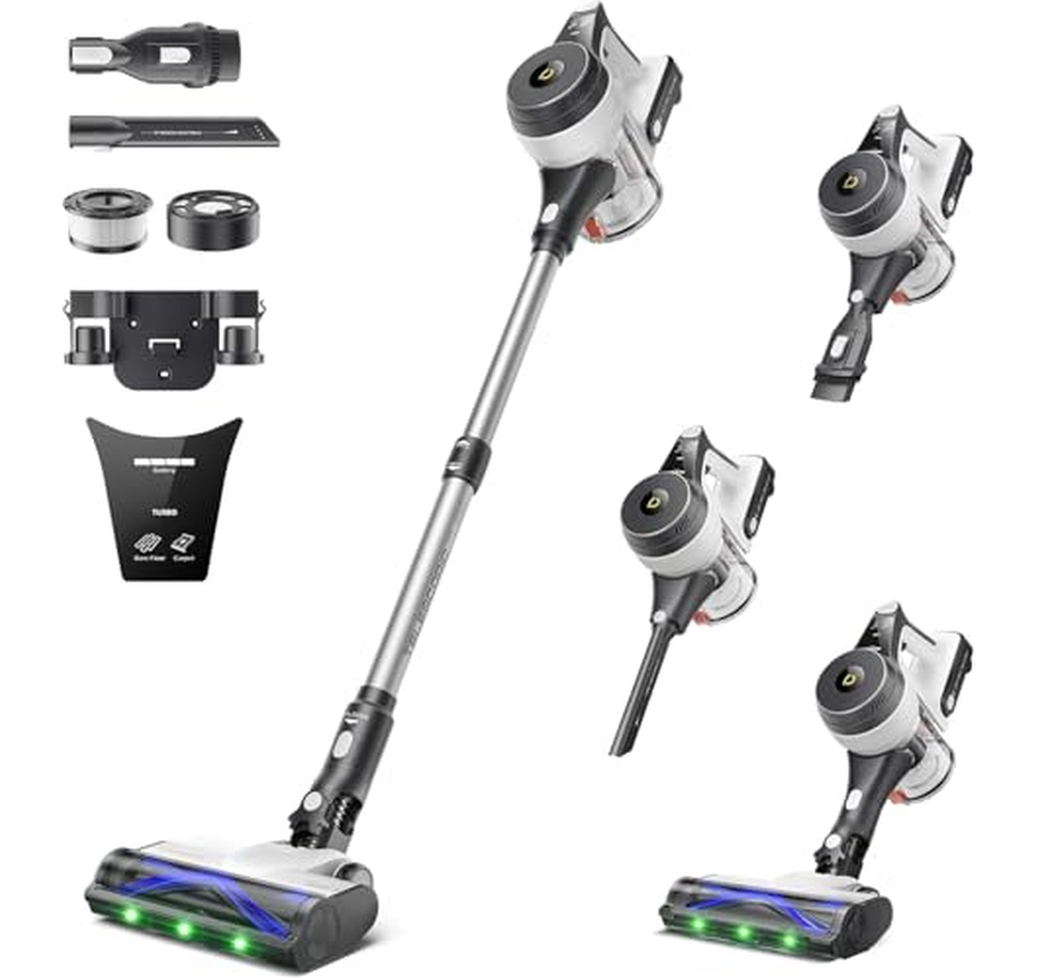 Cordless 550W Stick Vacuum Cleaner with LED Display