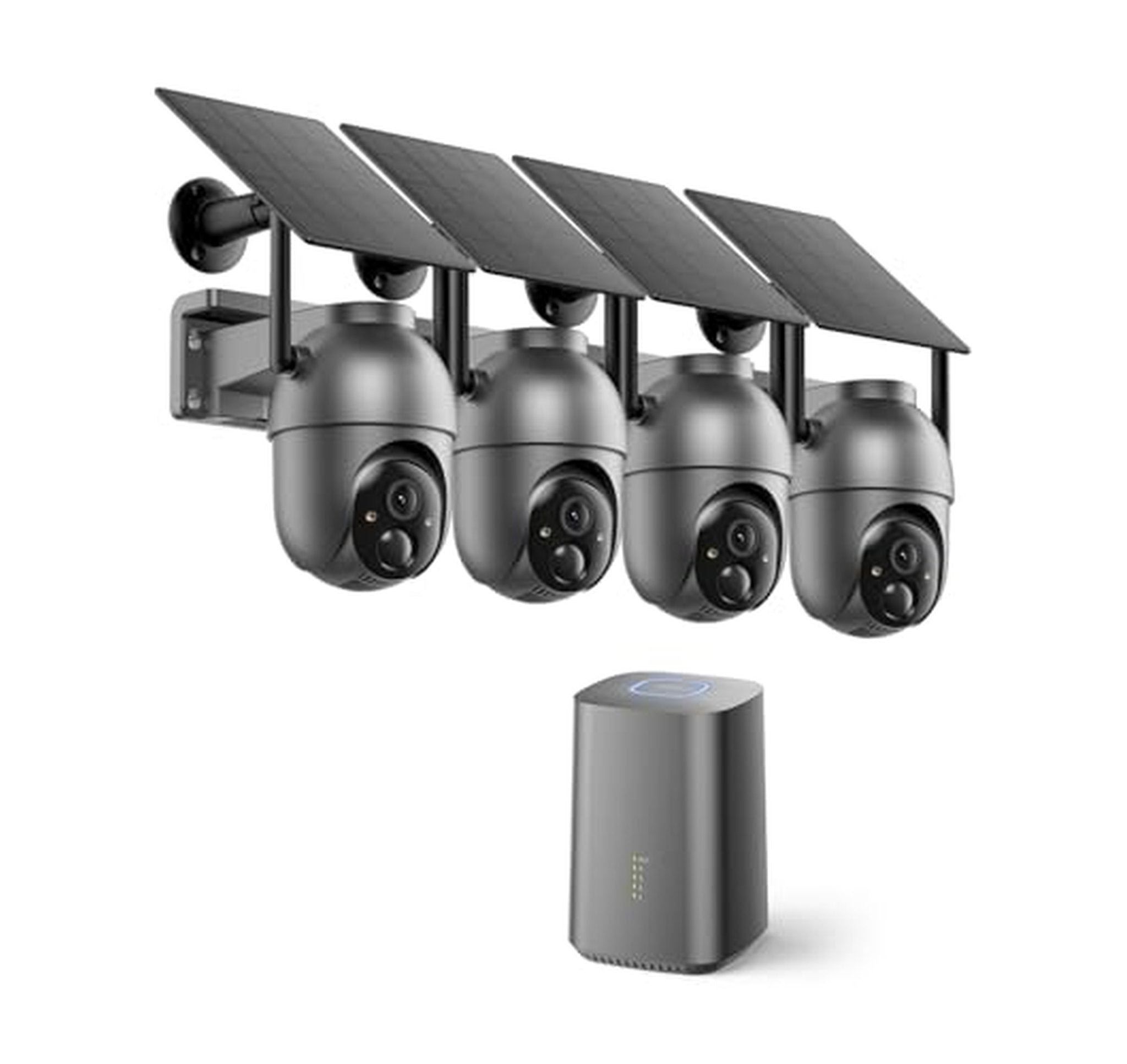 4 Pack 4MP Solar Wireless PTZ Outdoor Security Cameras