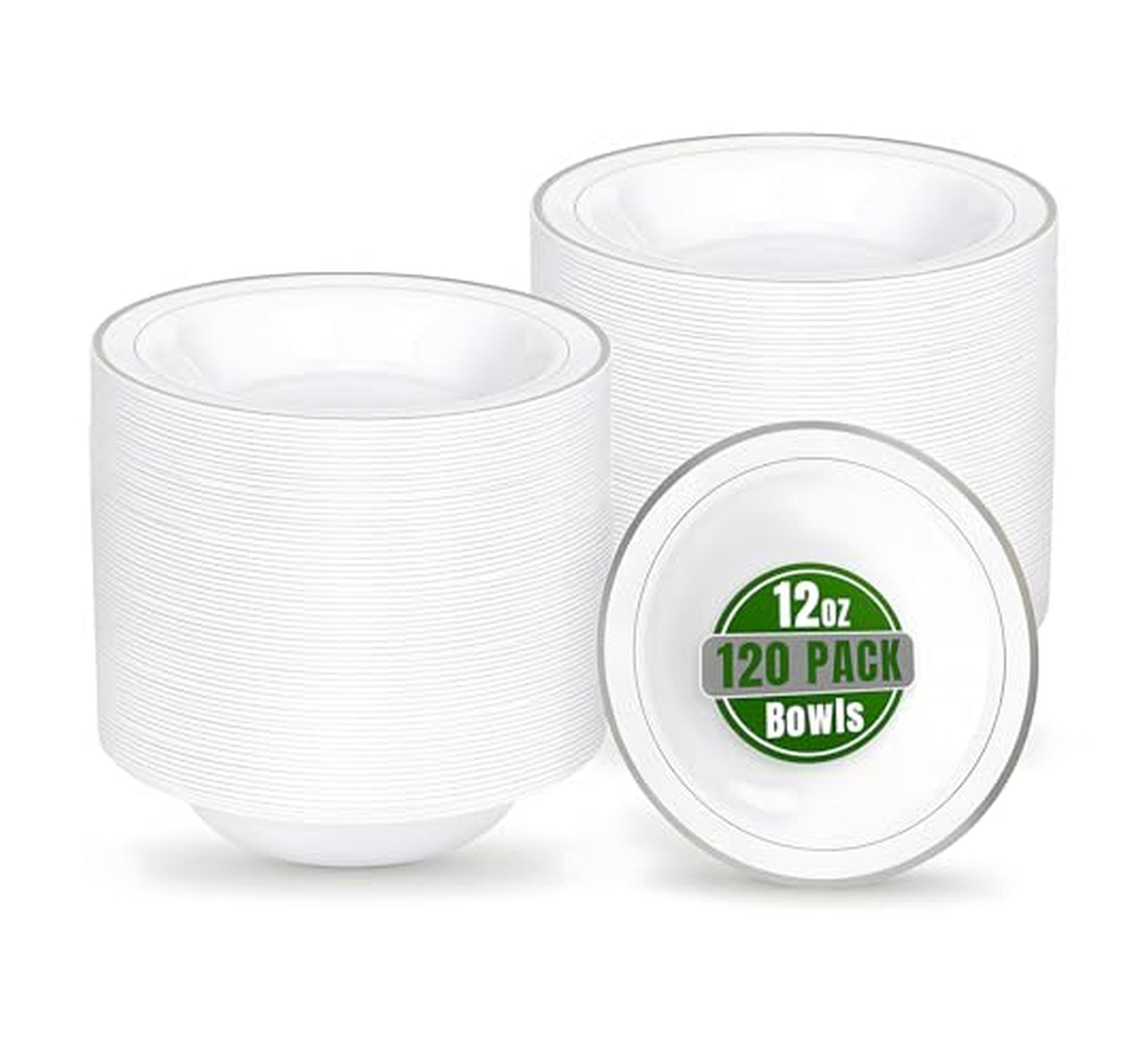 120 Pack 12oz Disposable Plastic Party Bowls