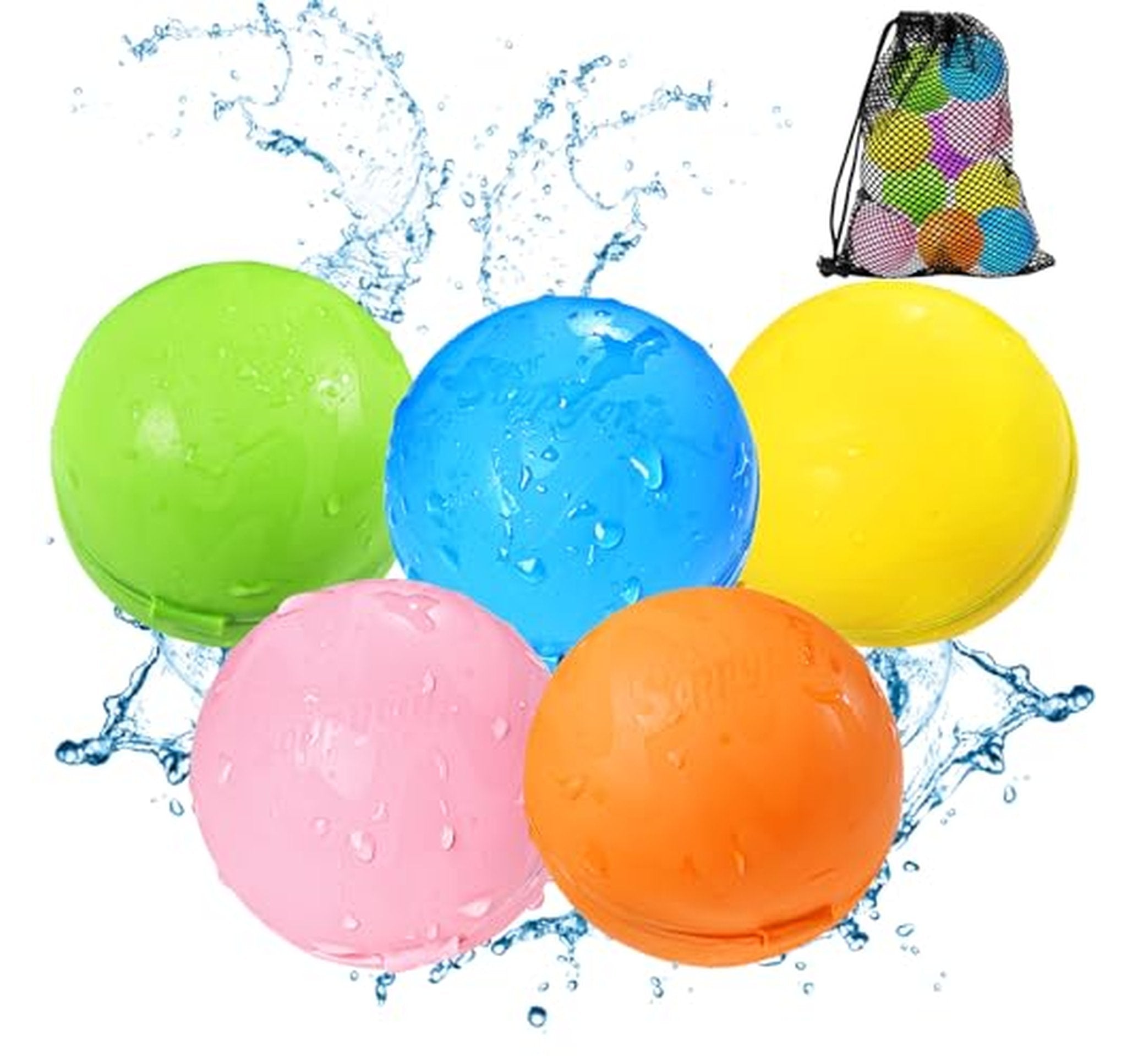 5 Pack Reusable Magnetic Self-Sealing Water Balloons