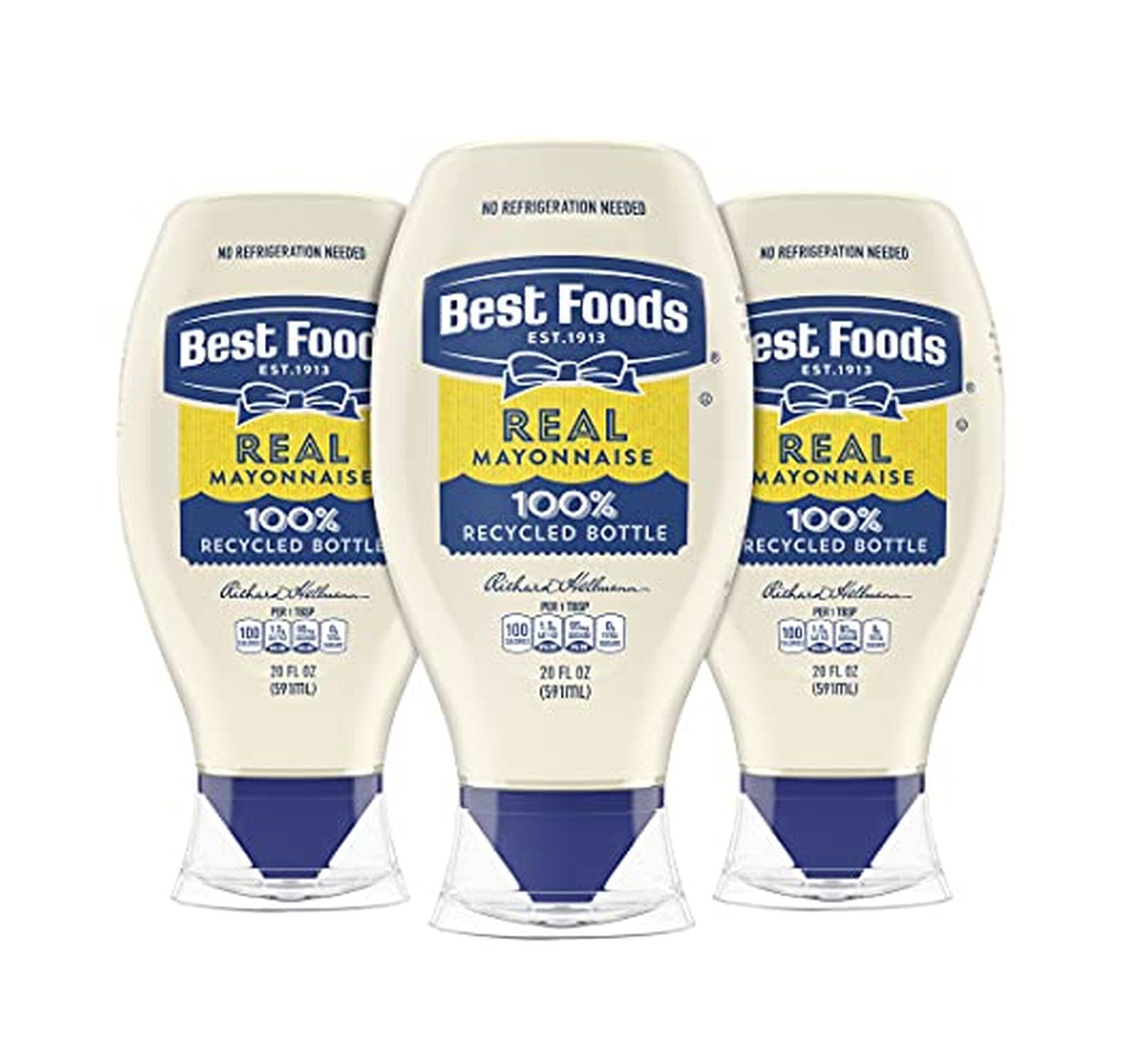 3 Count Best Foods Real Mayonnaise Squeeze Bottle 20 oz