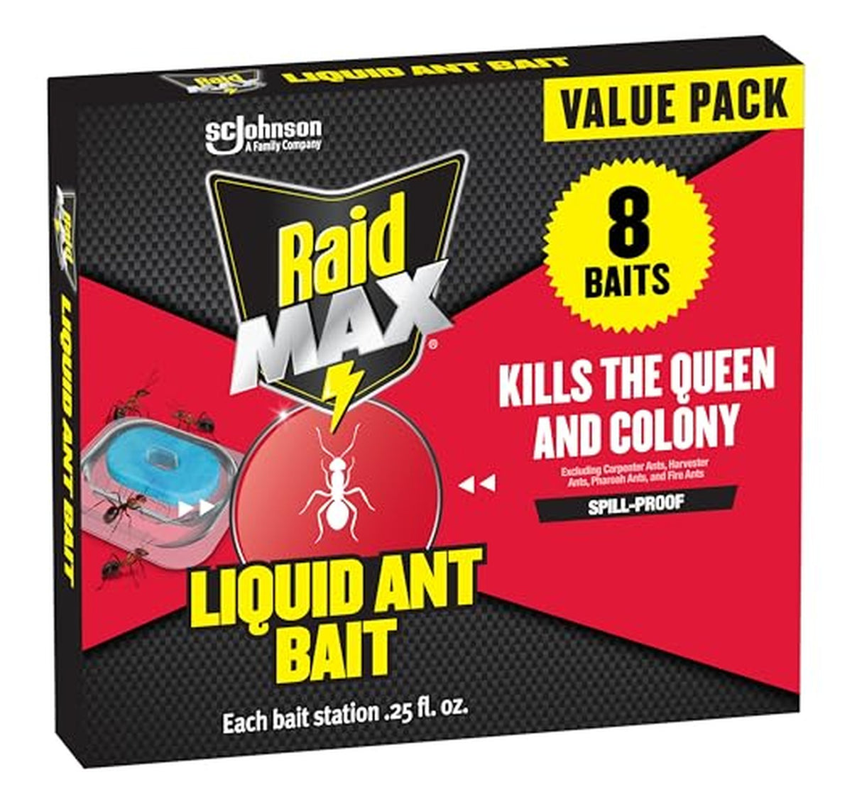 8 Count Raid Max Liquid Ant Killer Baits