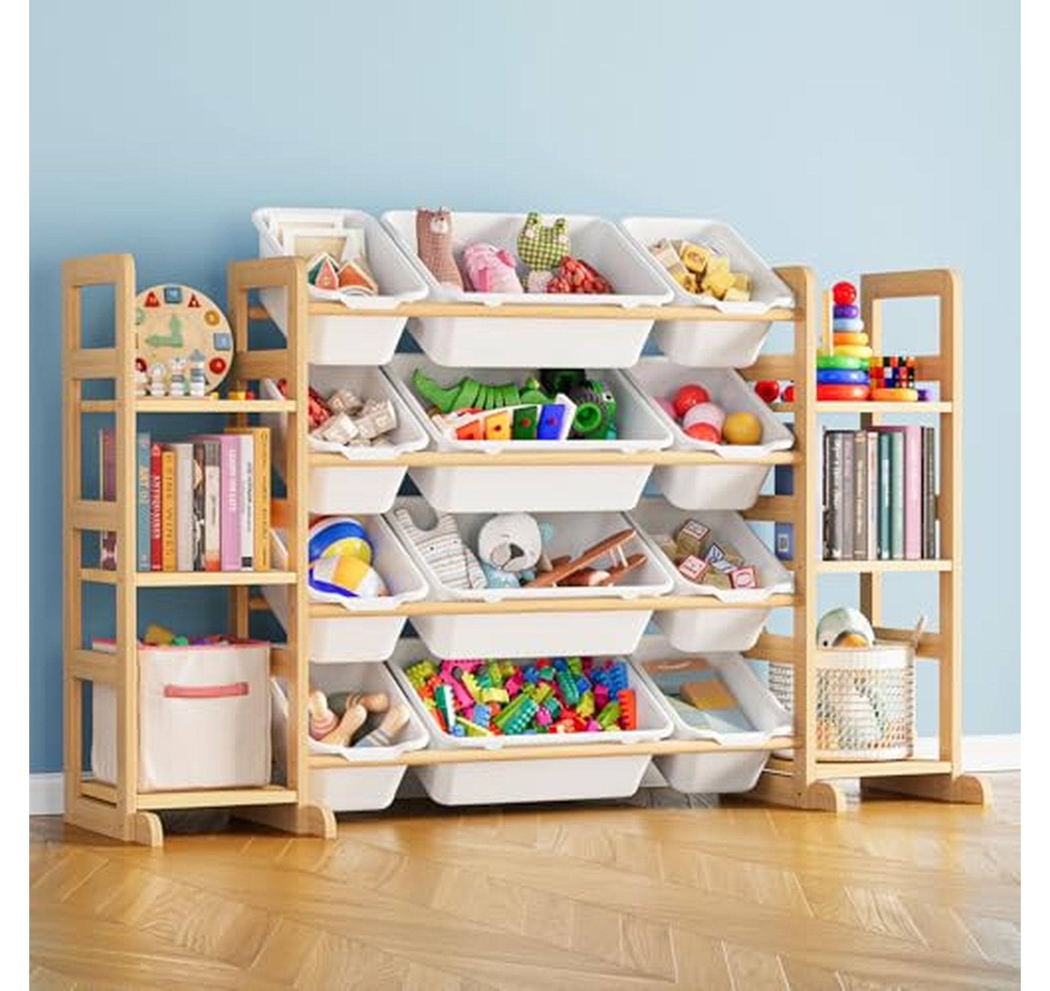 Toy Storage Organizer with 6 Shelves and 12 Bins