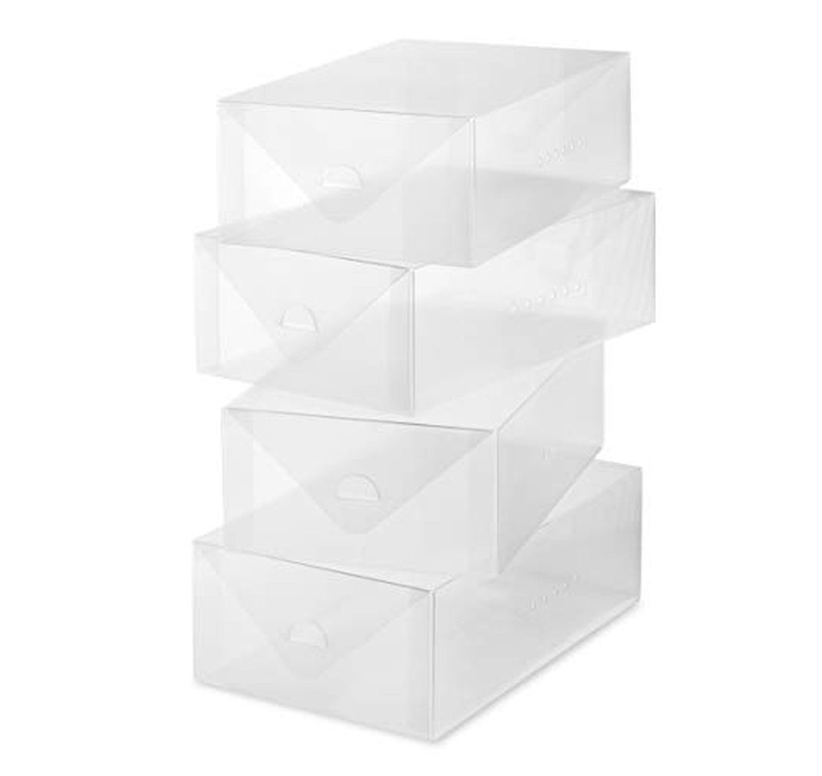 4 Pack Whitmor Clear Stackable Women’s Shoe Boxes