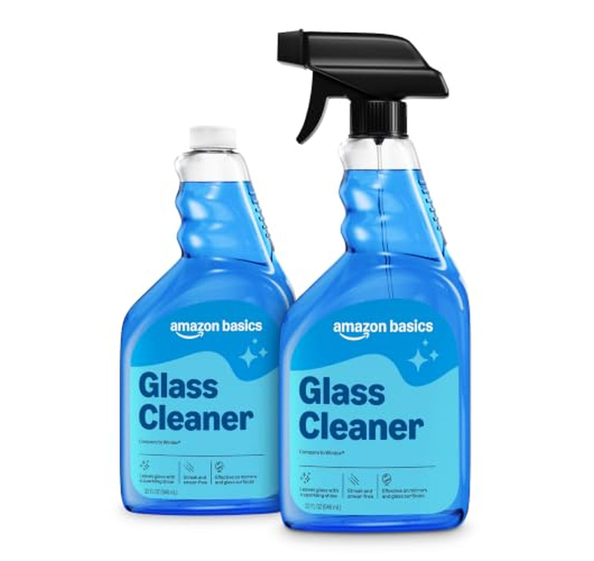 2 Pack Amazon Basics Streak-Free Glass Cleaner 32 Oz