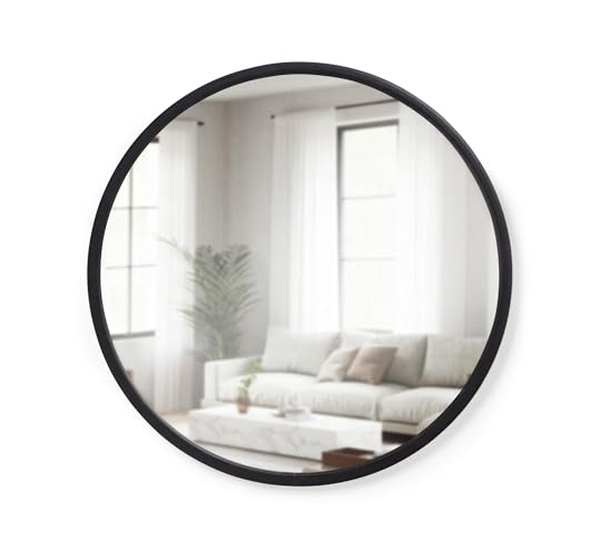 Umbra 24-Inch Round Wall Mirror with Rubber Frame