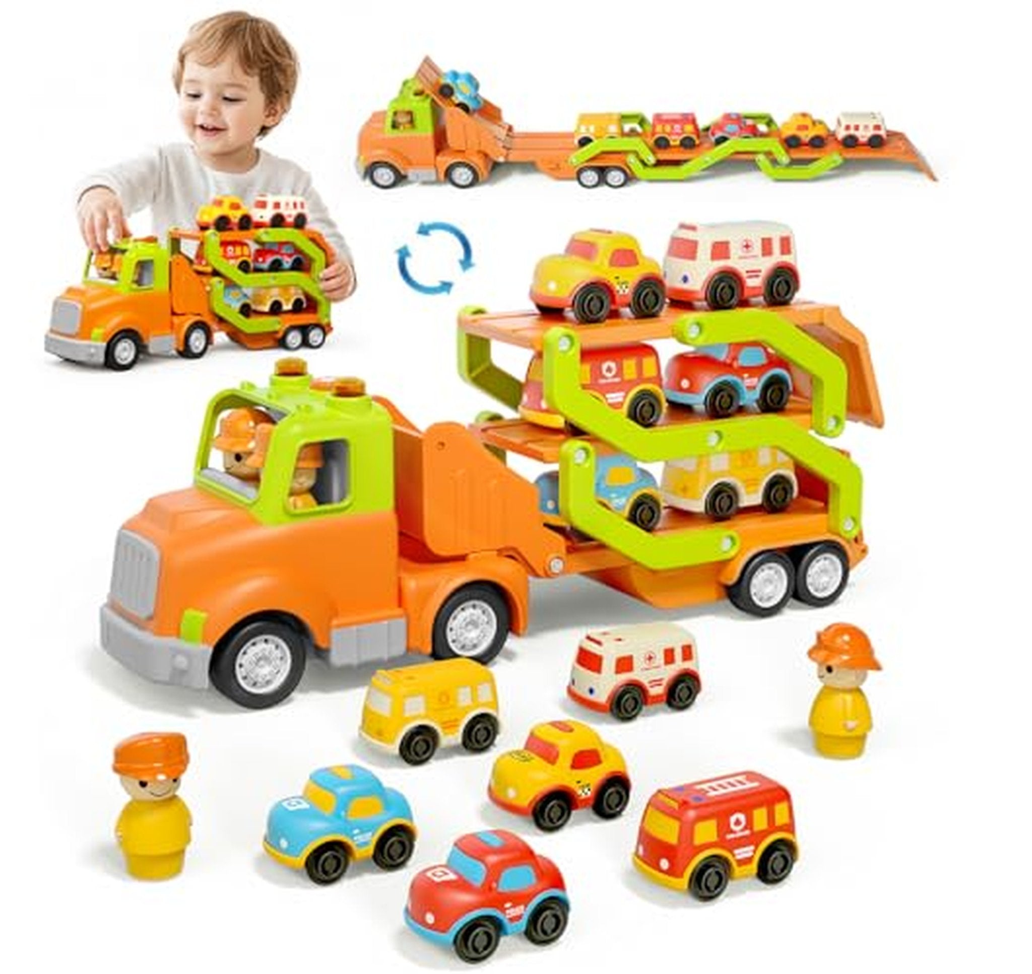 Transport Car Carrier Truck Toy with Vehicles