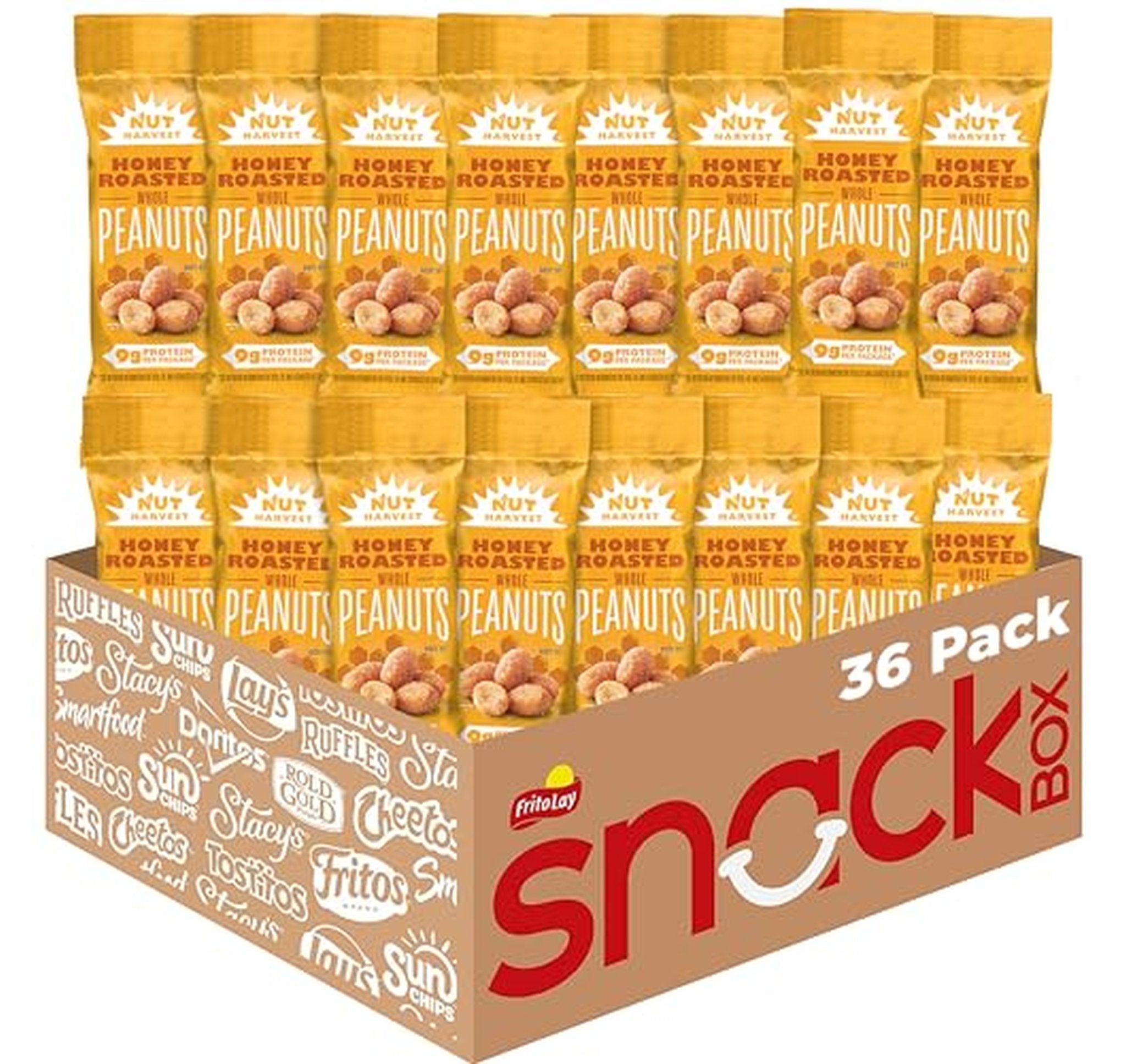 36 Pack Honey Roasted Peanuts Snack Bags