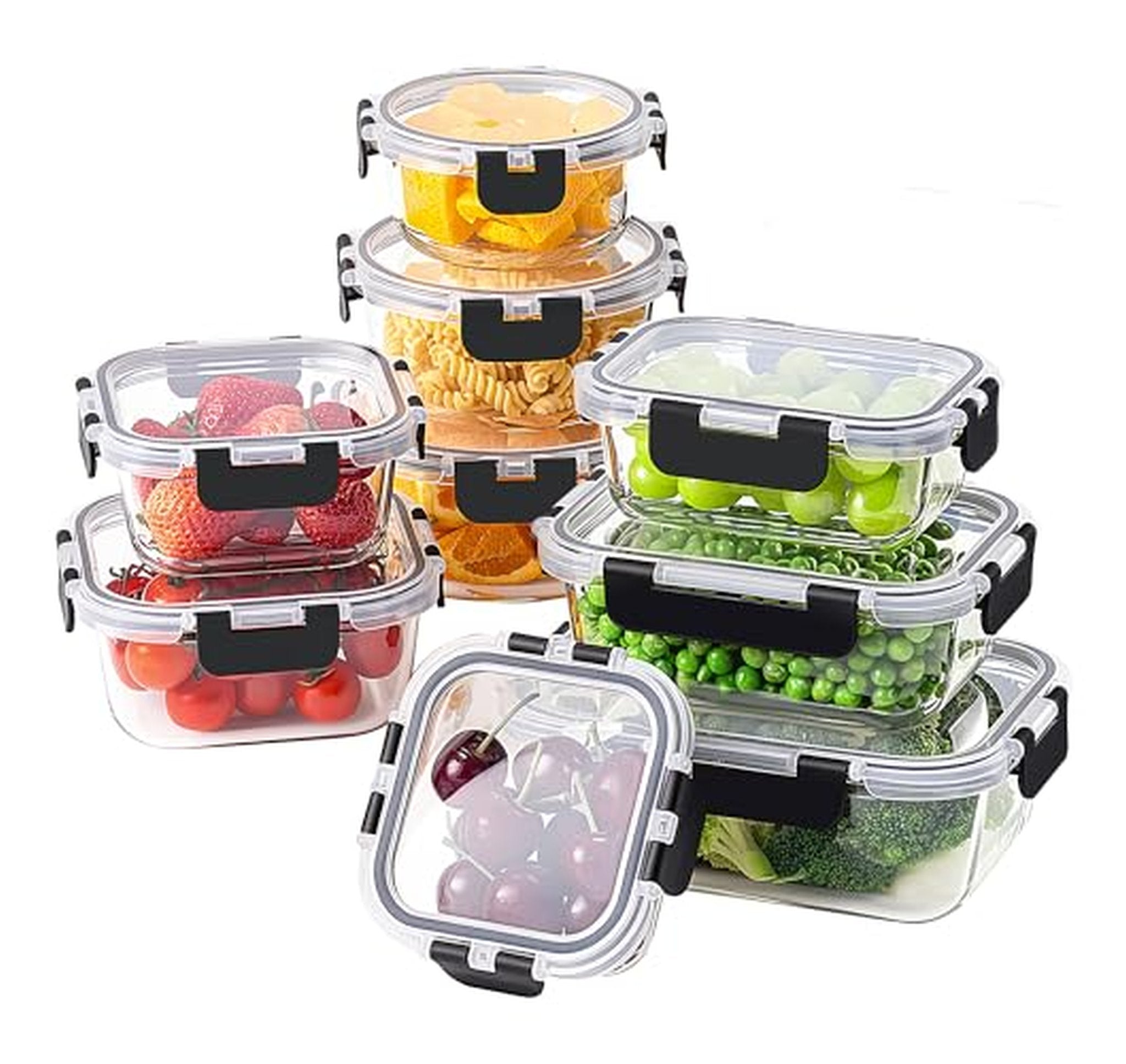 18 Piece Glass Food Storage Containers with Lids