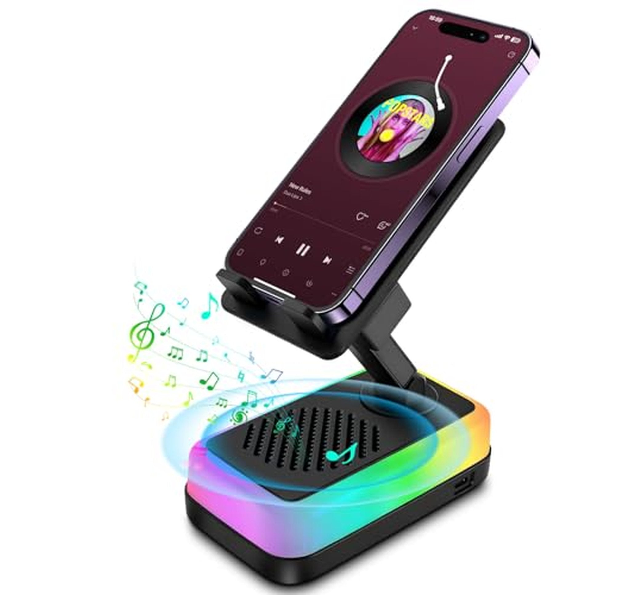 Wireless Induction Bluetooth Speaker Phone Stand