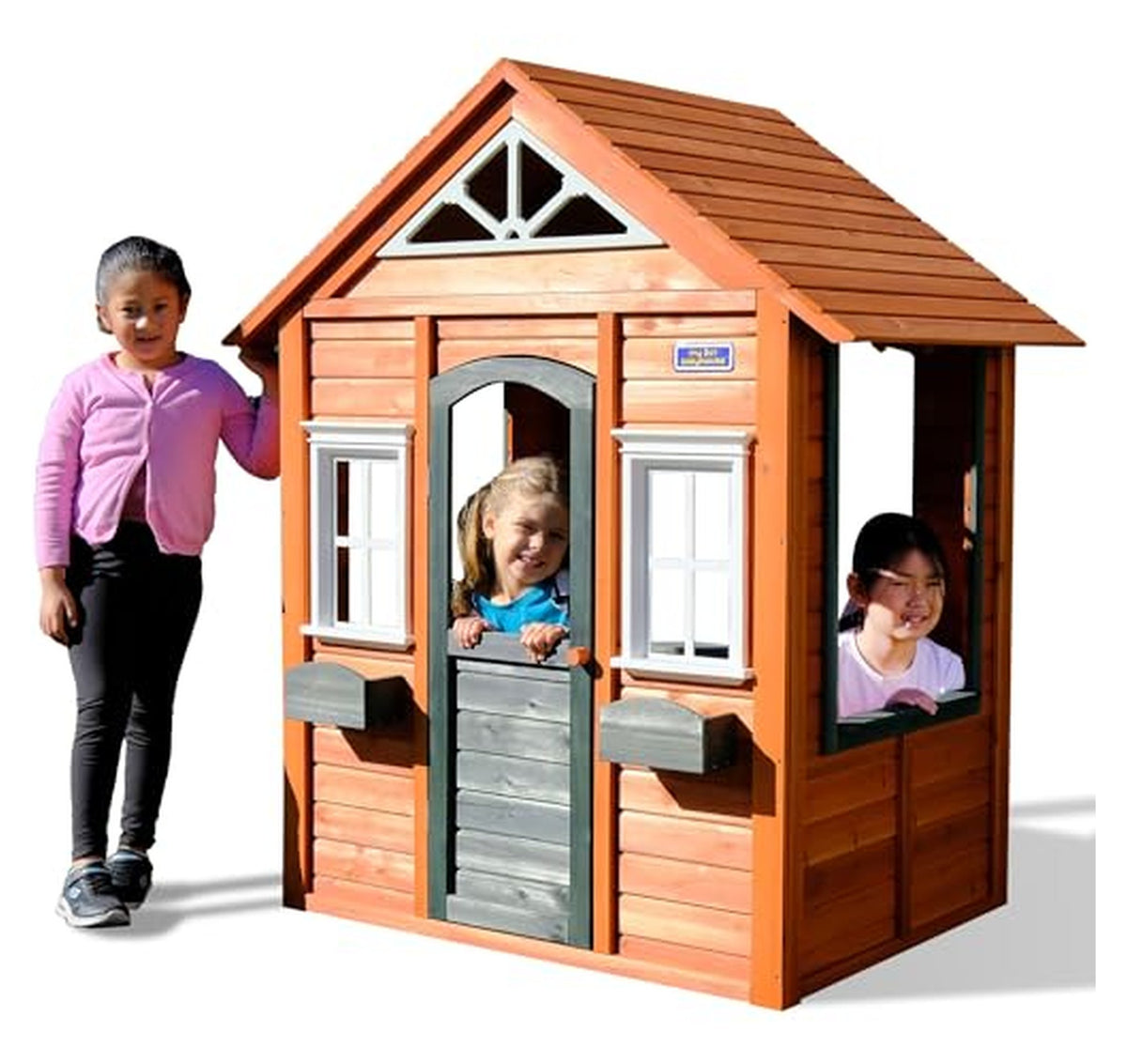 Sportspower Wooden Kids Playhouse with Working Door