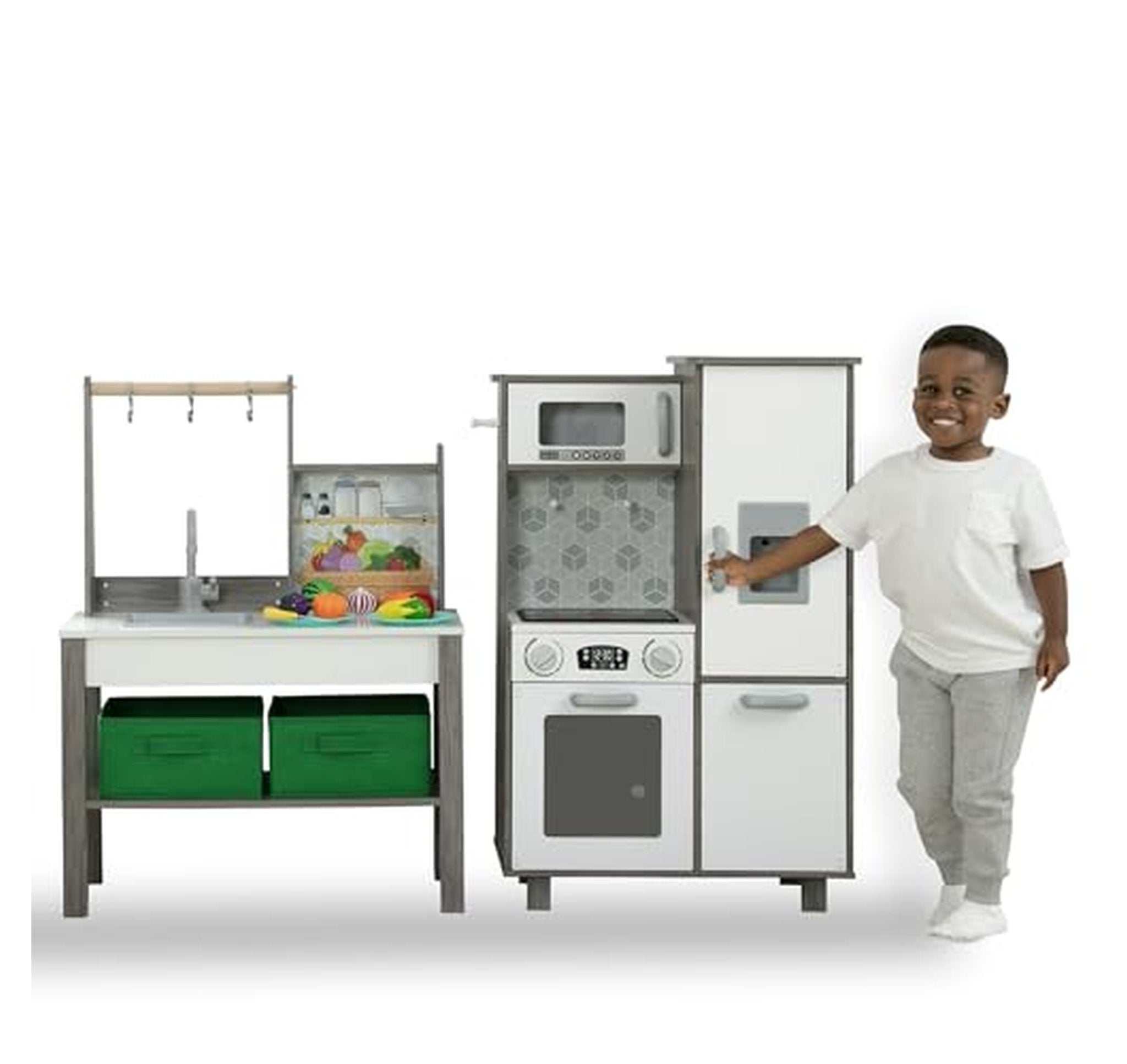 Delta Children Corner Wooden Play Kitchen Set