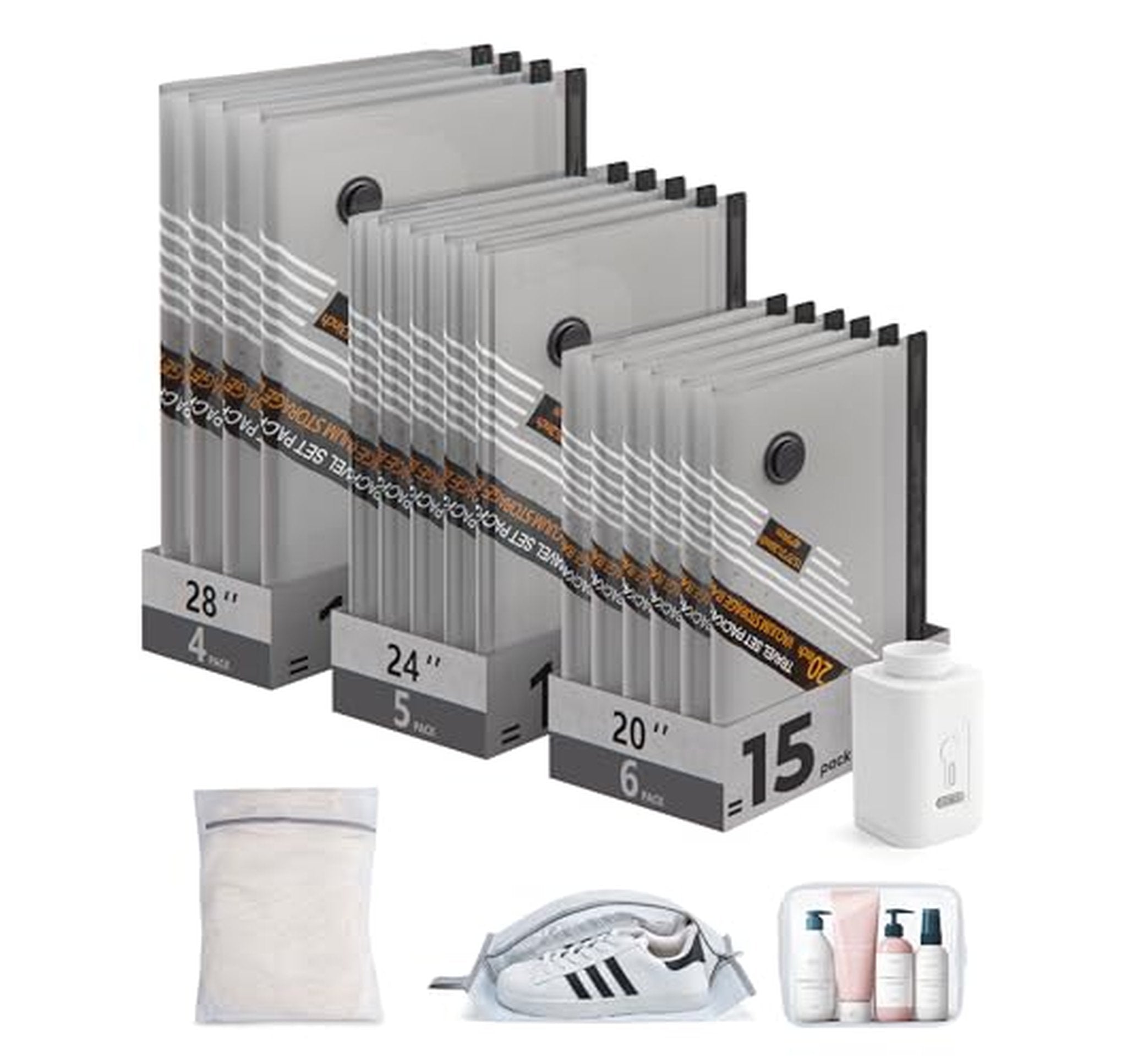 18 Pack BAGSMART Travel Vacuum Storage Bags with Pump