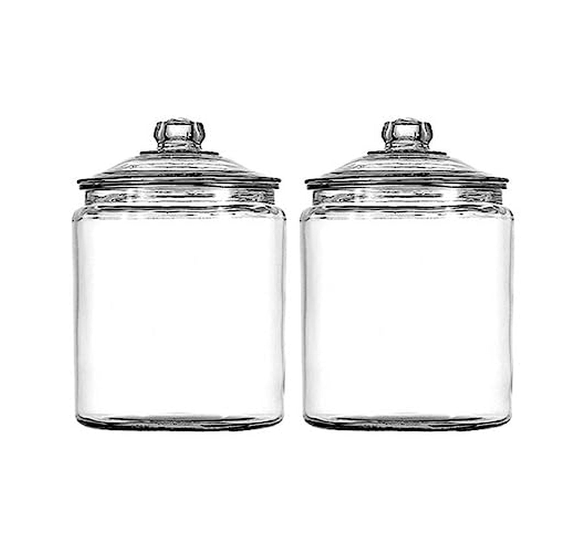 2 Pack Anchor Hocking 1 Gallon Glass Storage Jars