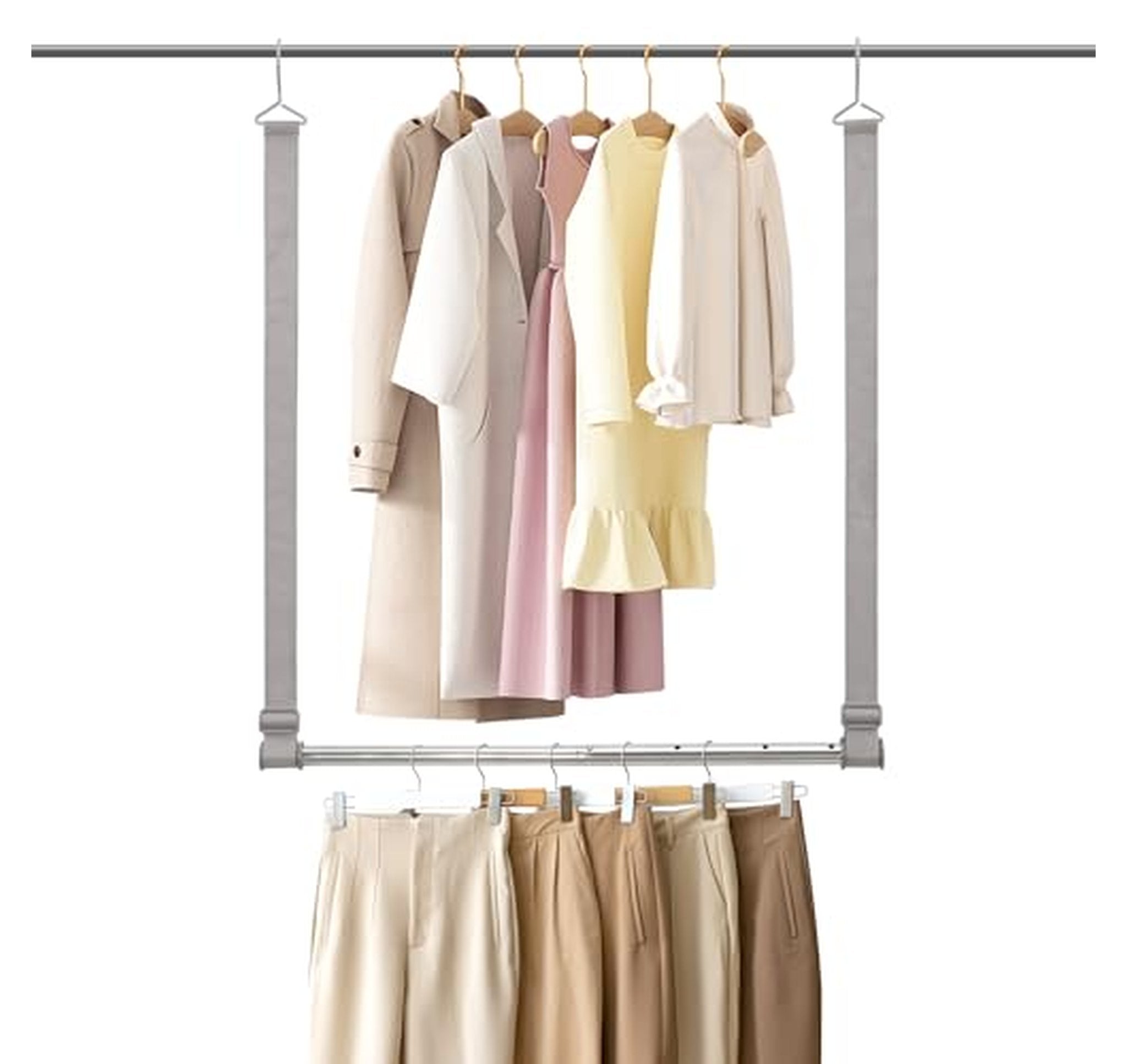Adjustable Closet Hanging Rod Extender Bar, 1 Pack