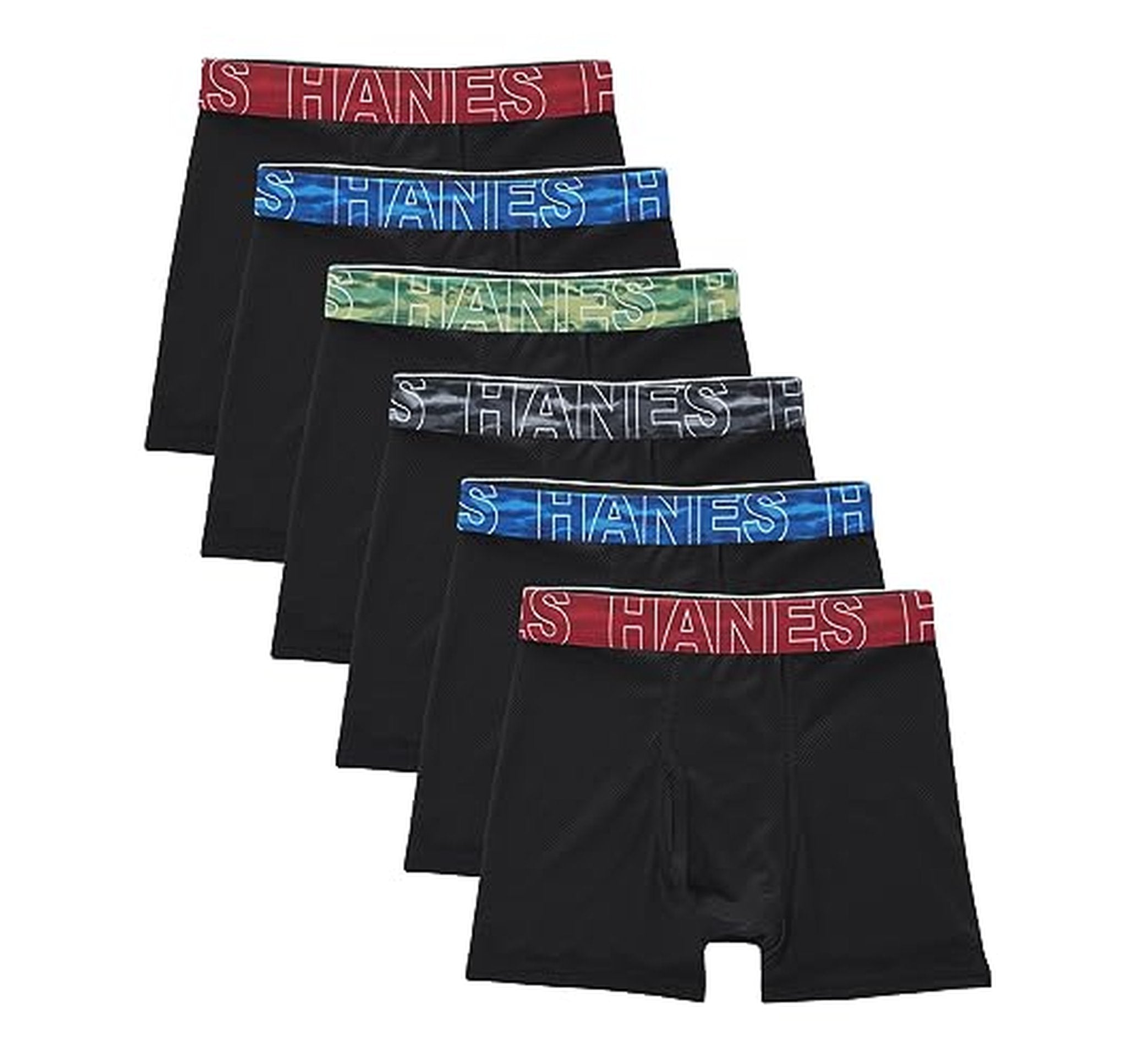 6 Pack Hanes Boys X-Temp Mesh Boxer Briefs