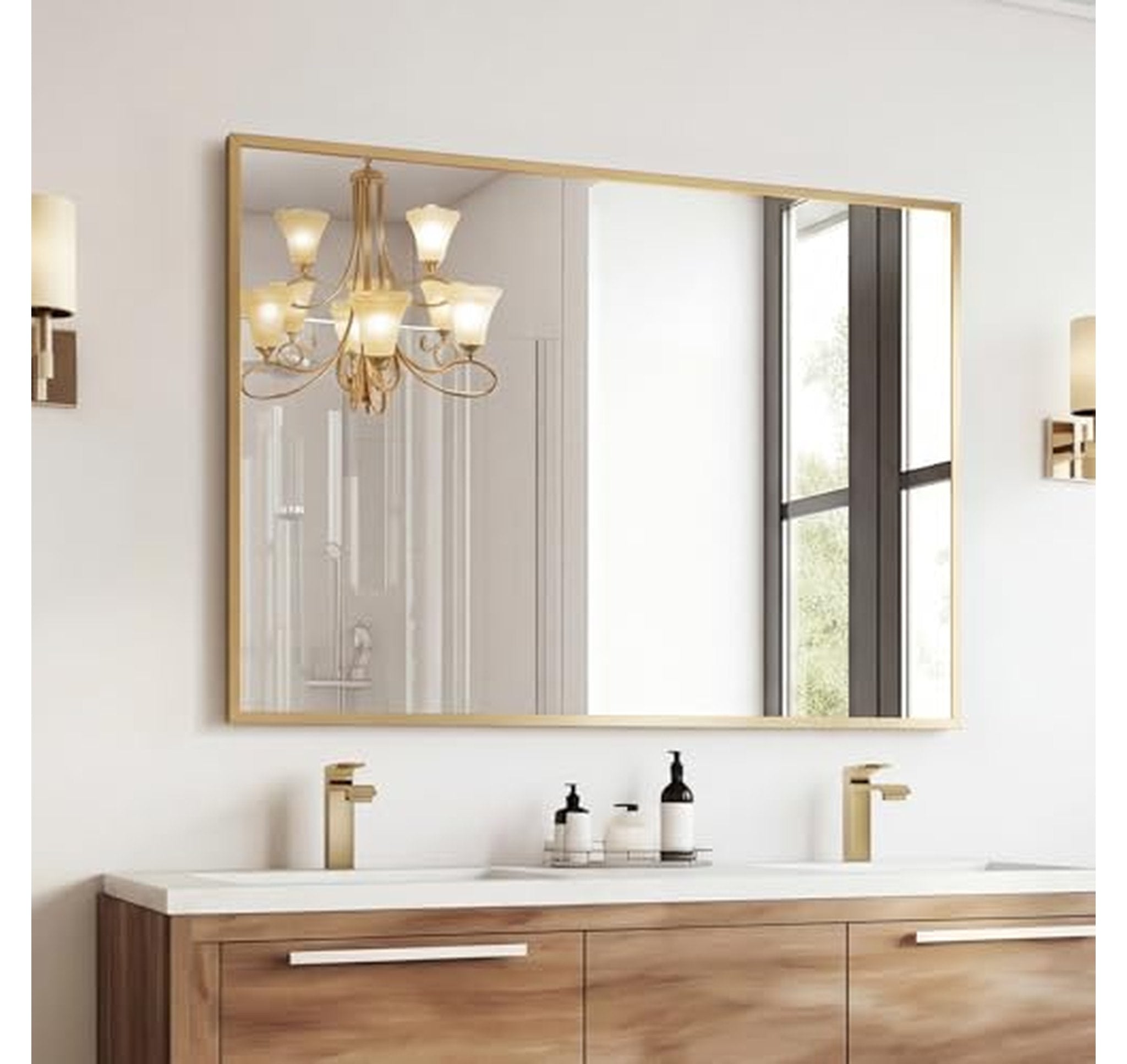 30" x 40" Metal Frame Bathroom Vanity Mirror