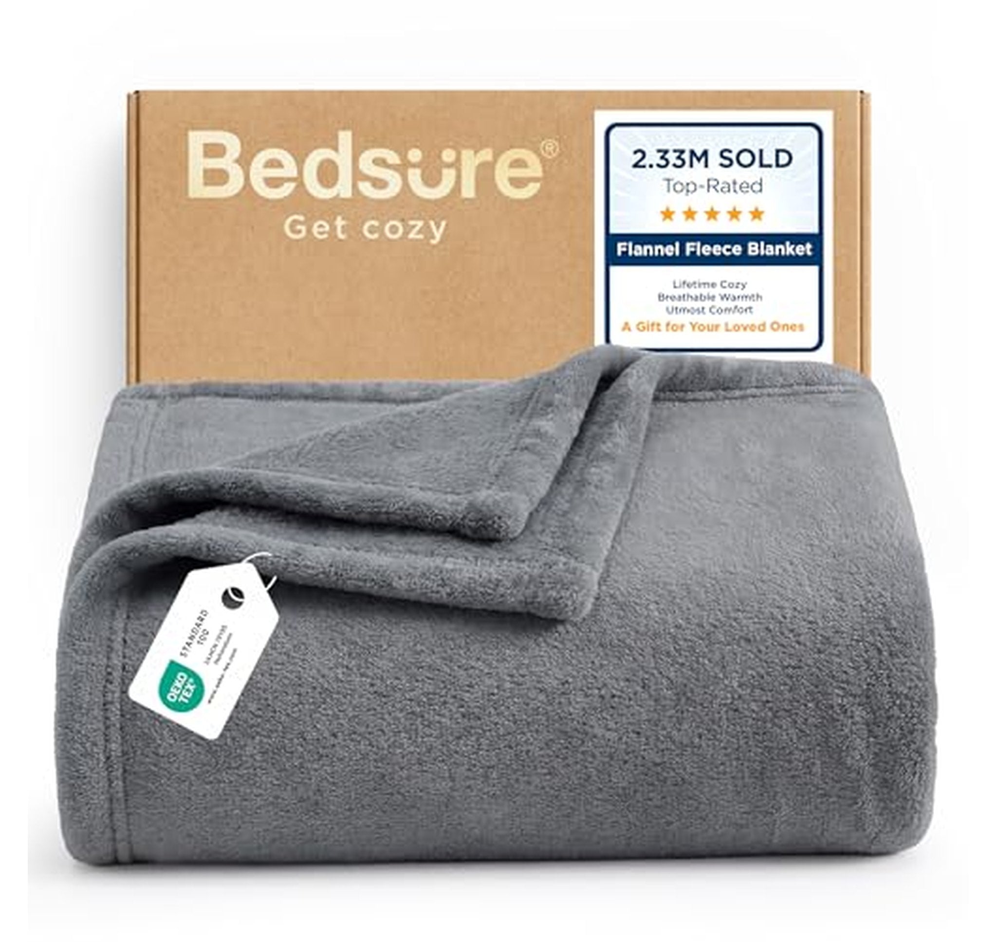 Bedsure Lightweight Fleece Throw Blanket 50x60