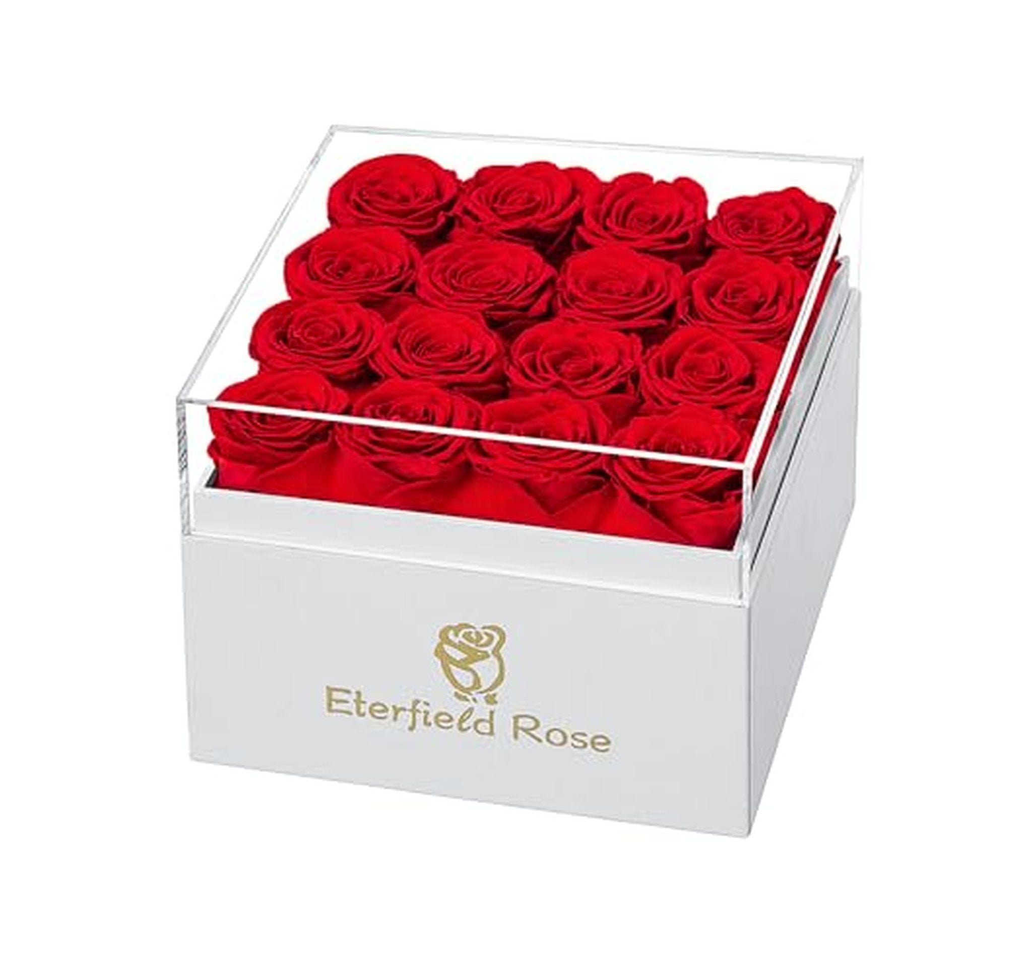 16 Preserved Roses Long-Lasting Rose Box Arrangement