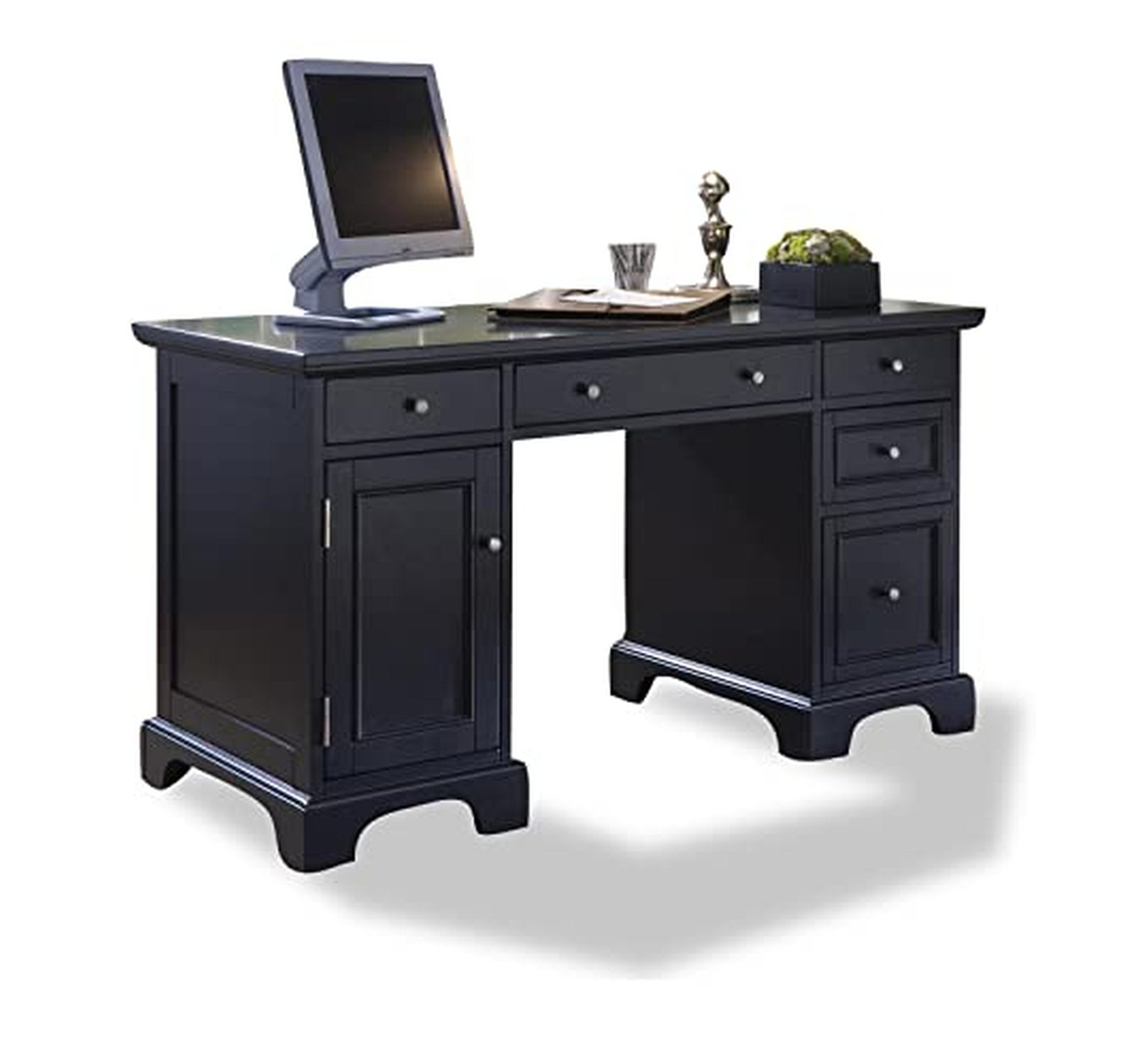 Pedestal Writing Desk with Storage Drawers