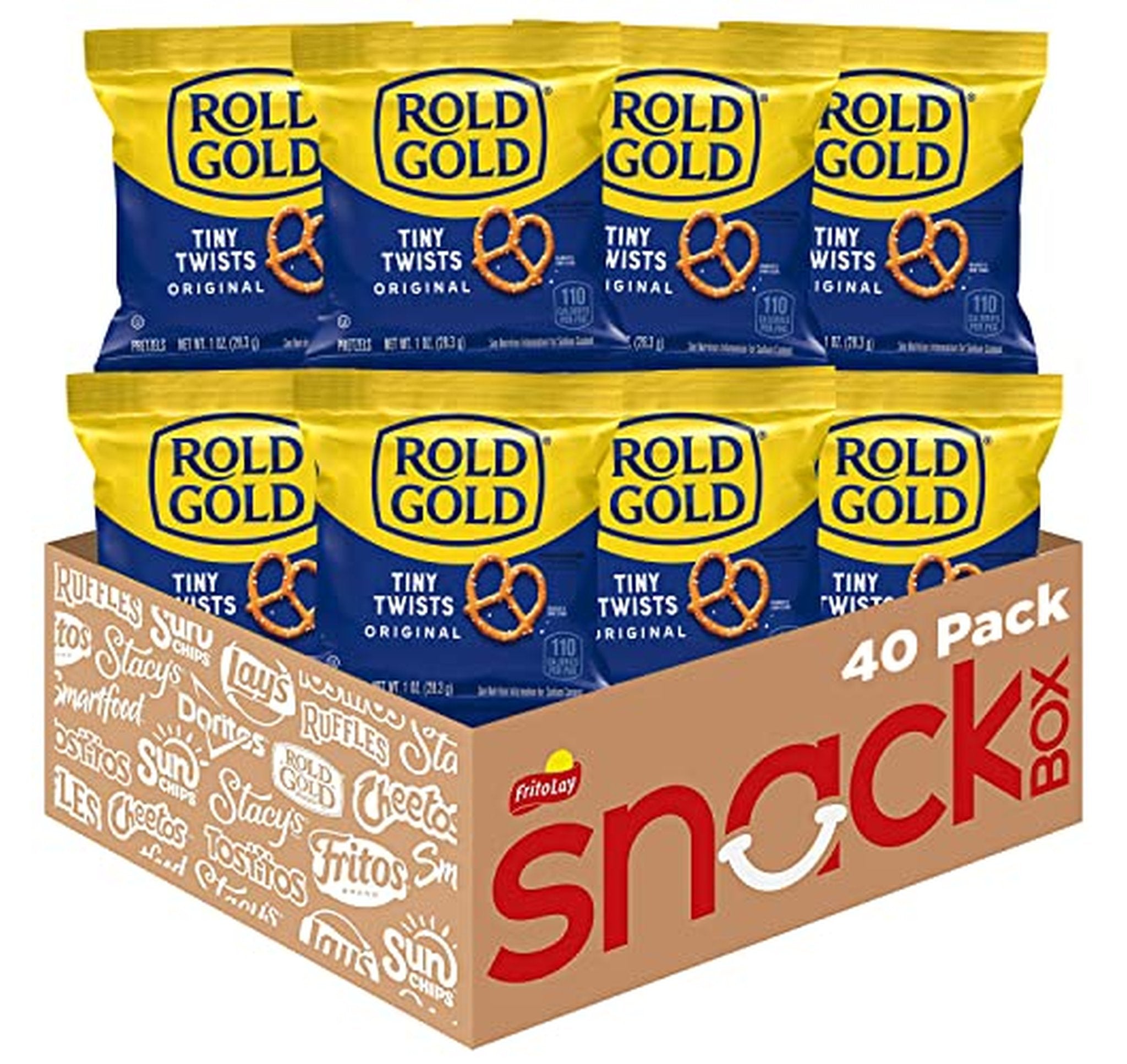40 Pack Rold Gold Tiny Twists Pretzels 1 Ounce
