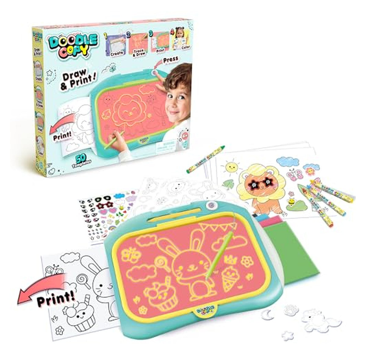 Canal Toys Reusable Doodle Copy Drawing Pad with Templates