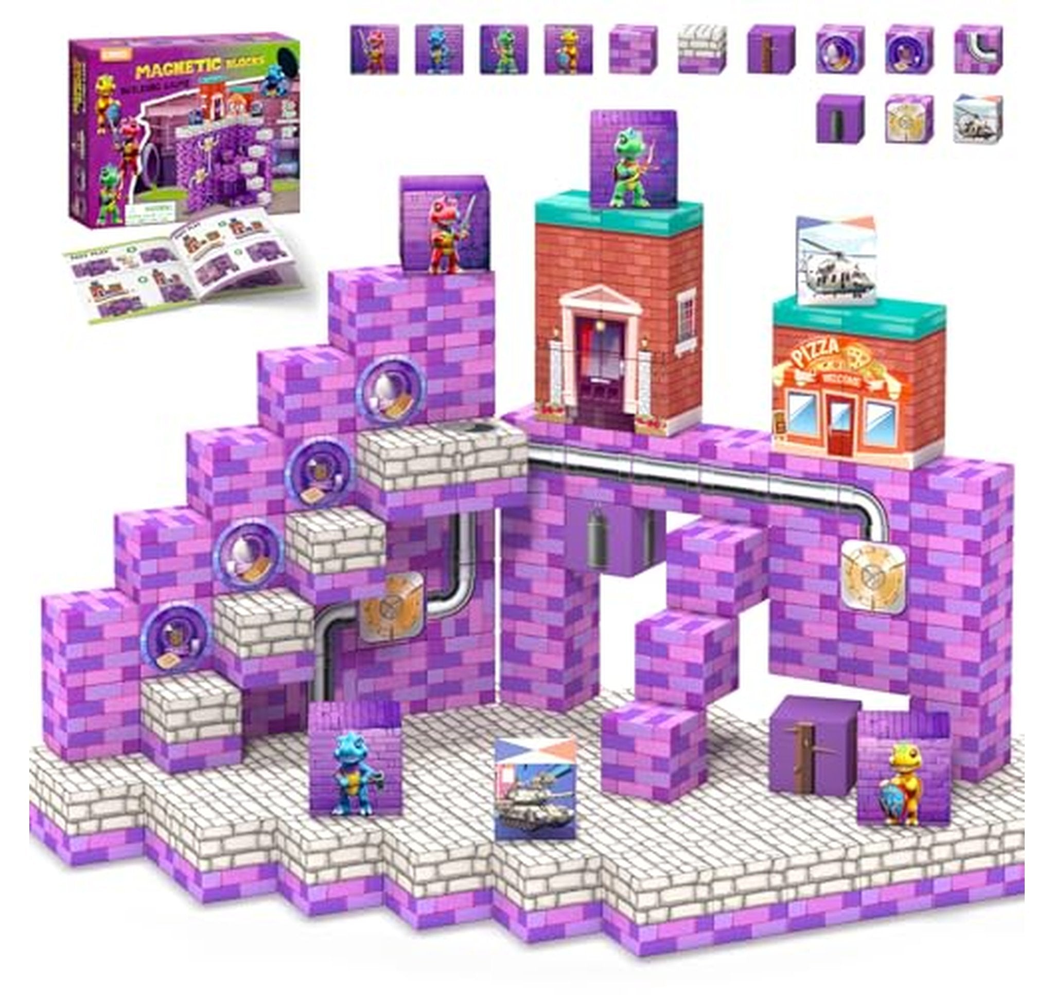 48 Piece Magnetic Cube Building Blocks Montessori Set