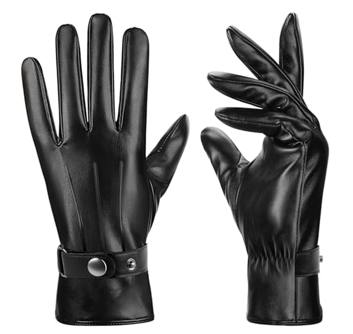 Women’s Leather Winter Touchscreen Gloves