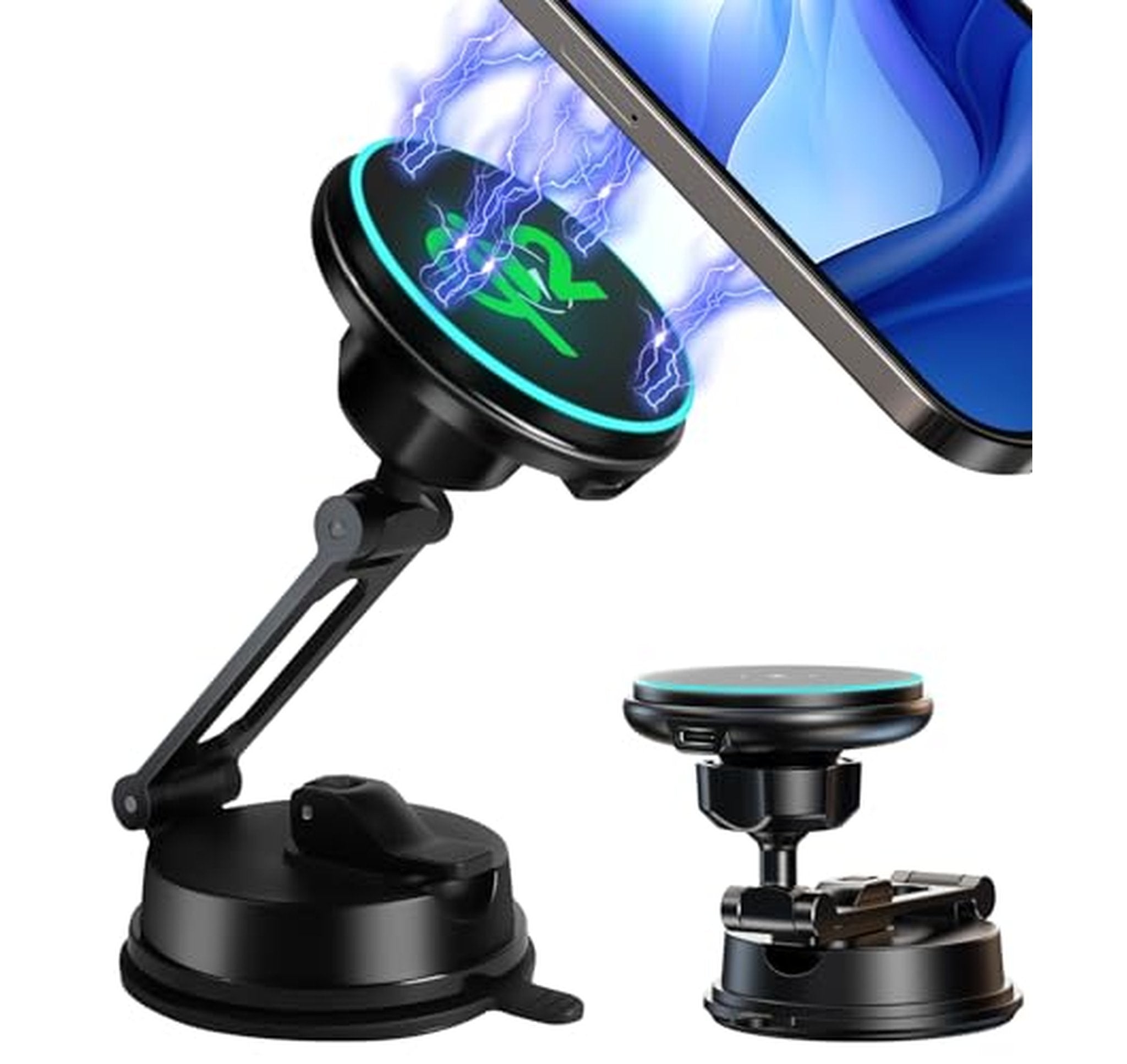 Qi2 Magnetic Car Phone Mount Charger