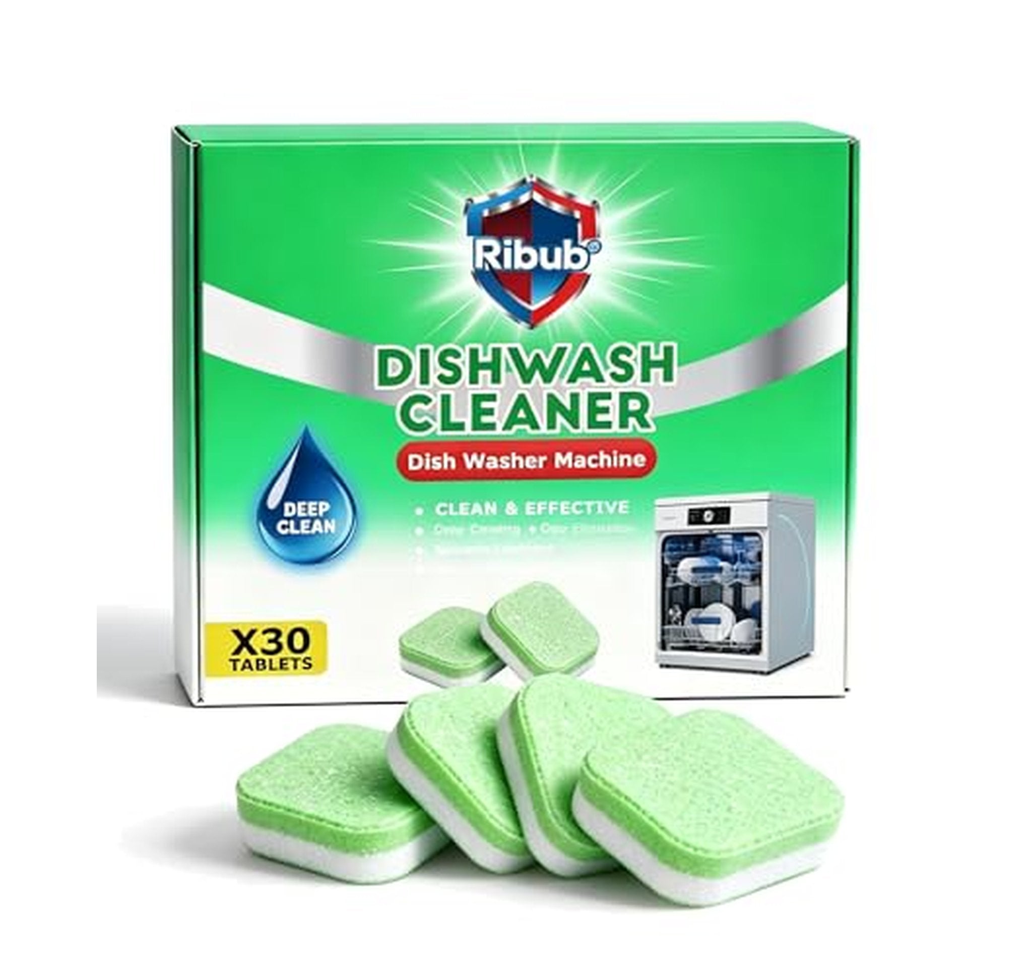 30 Pack Dishwasher Cleaner Tablets for Limescale and Odor