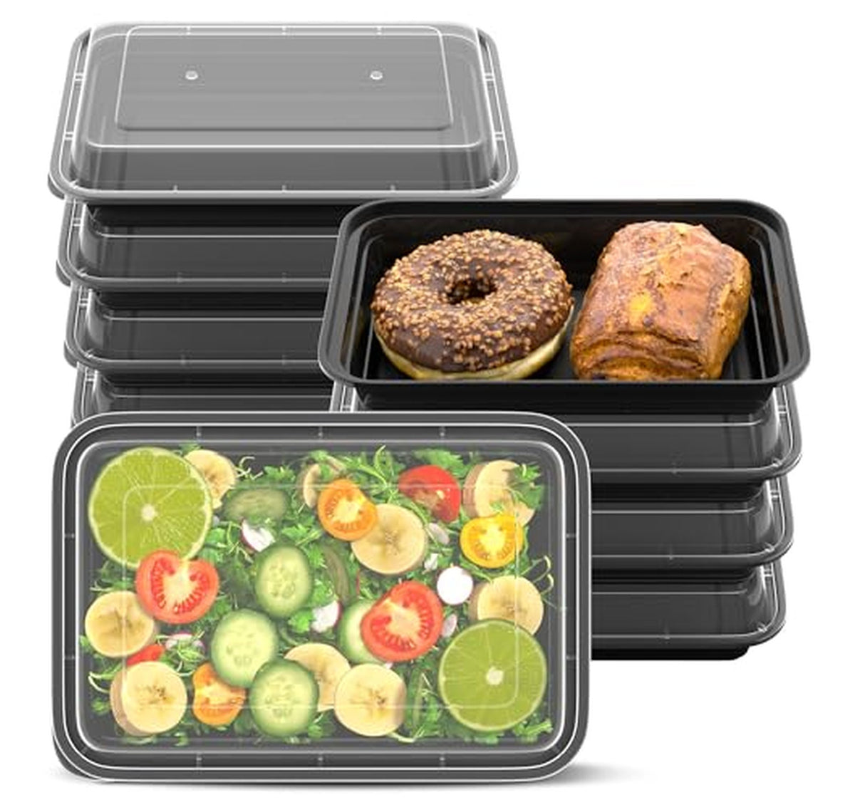 50 Pack 28oz Meal Prep Food Storage Containers
