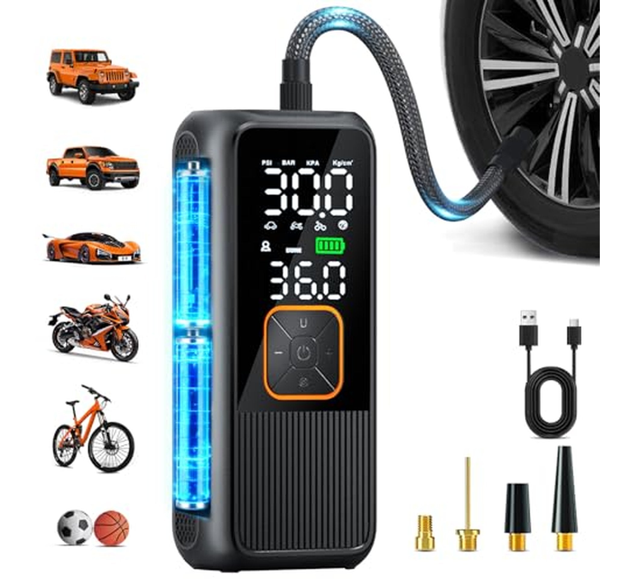 Cordless 150 PSI Tire Inflator Air Compressor