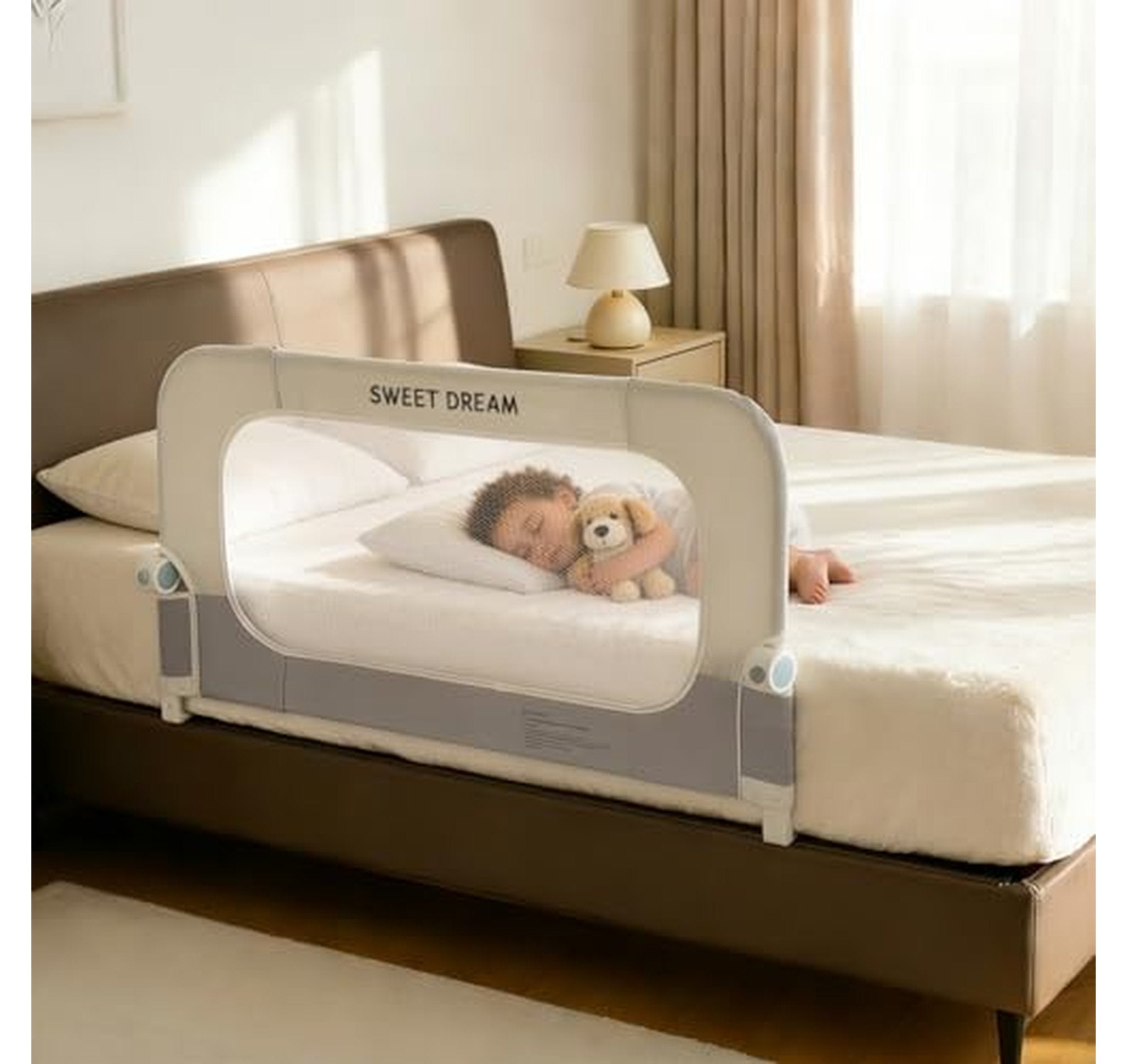 Folding Toddler Bed Rail Guard with Anchor System