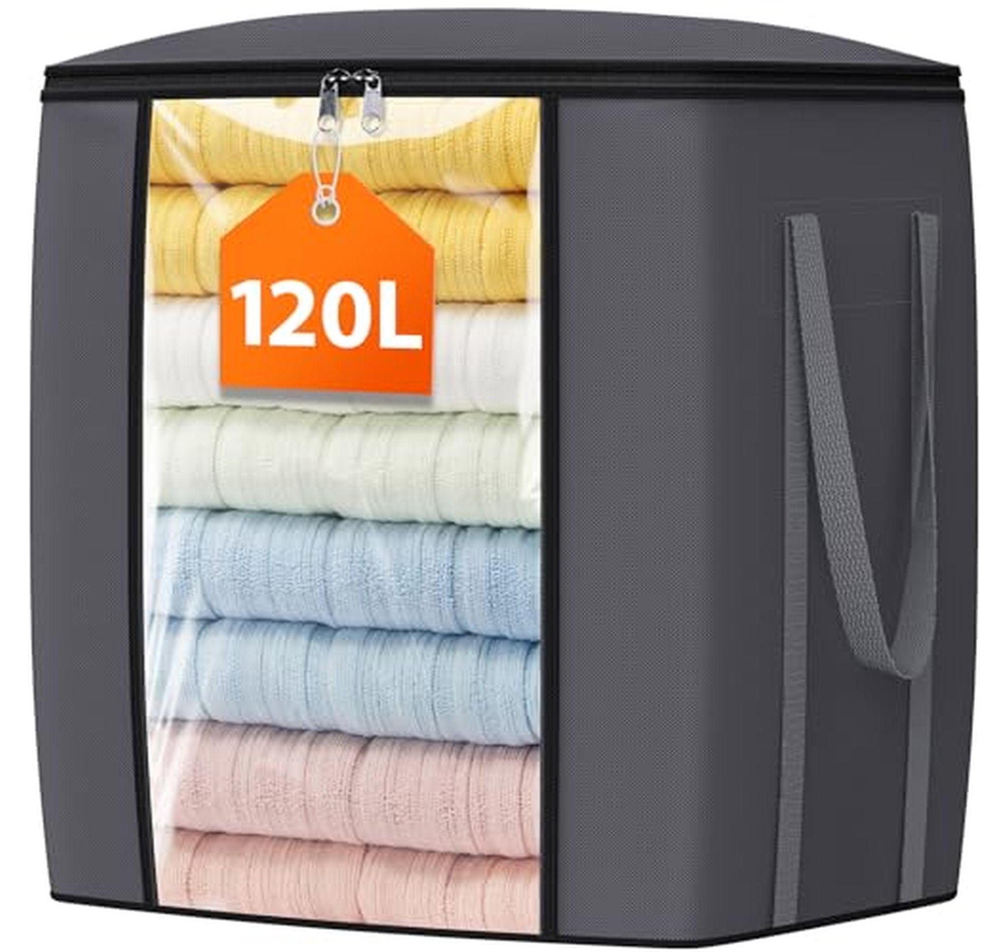 120L Extra Large Clothes Storage Bag with Zippers