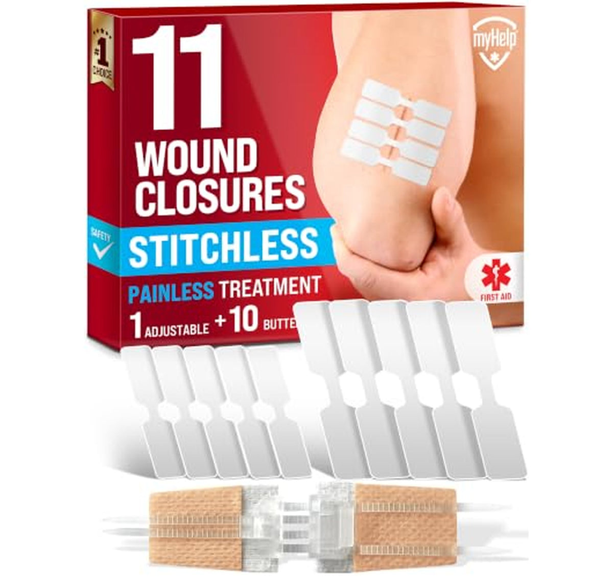 11 Pack Stitchless Emergency Wound Closure Strips
