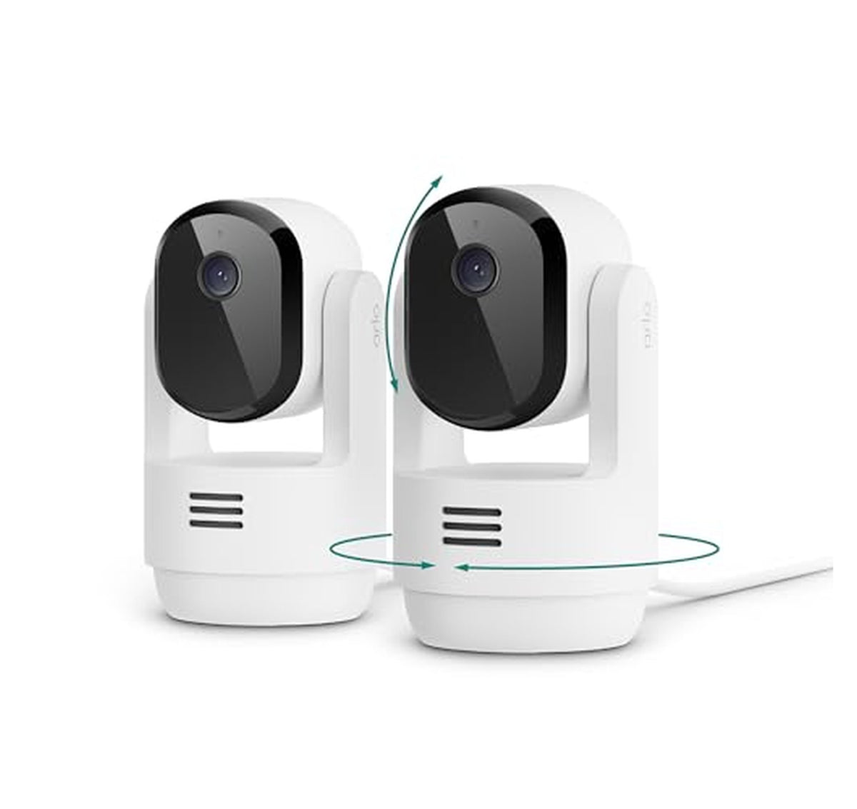 2 Pack Arlo 2K Indoor PTZ Wired Security Cameras