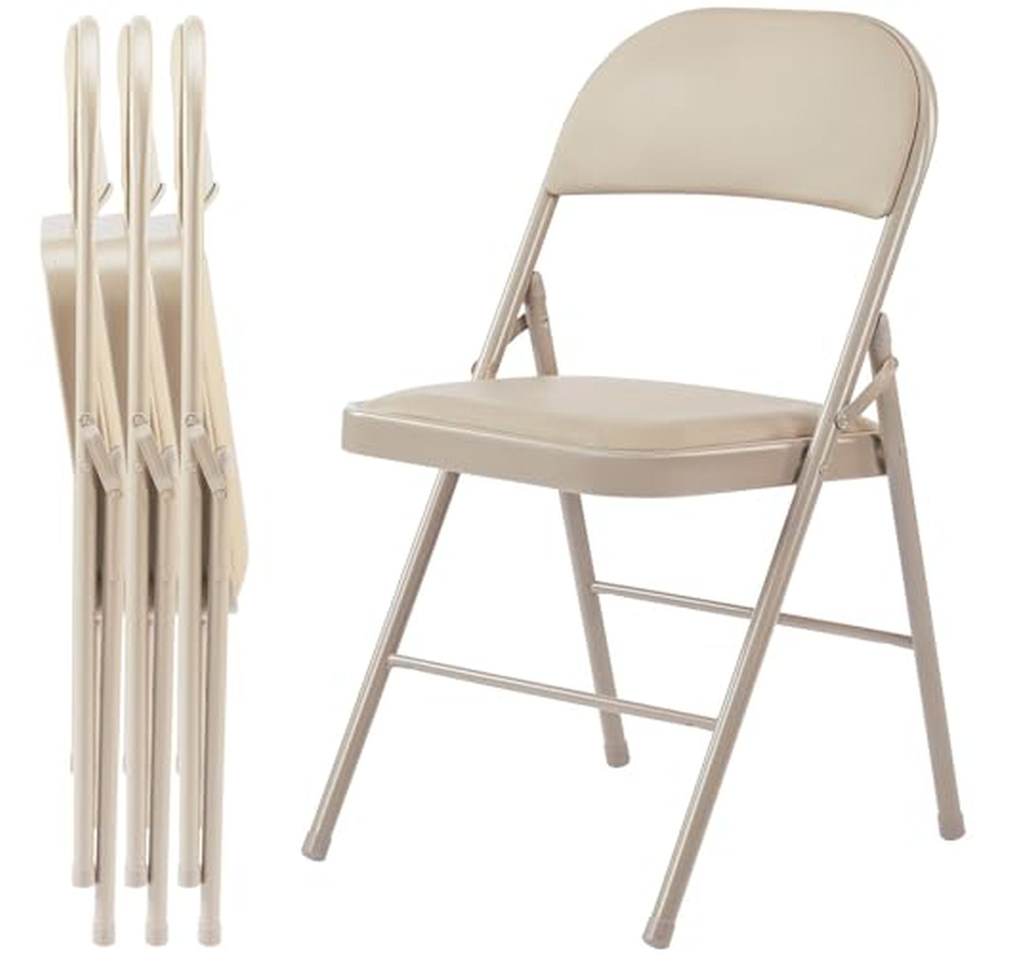 4 Pack Padded Metal Folding Chairs