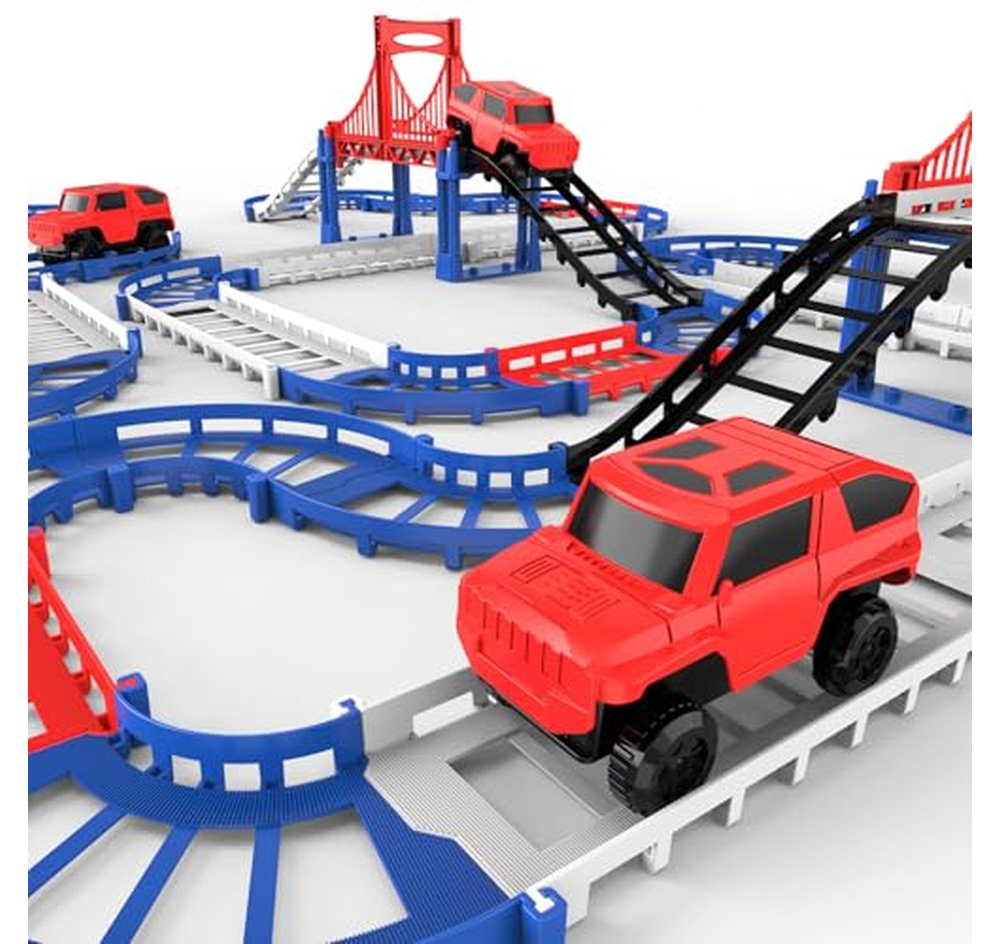 Battery Powered DIY Construction Race Track Set