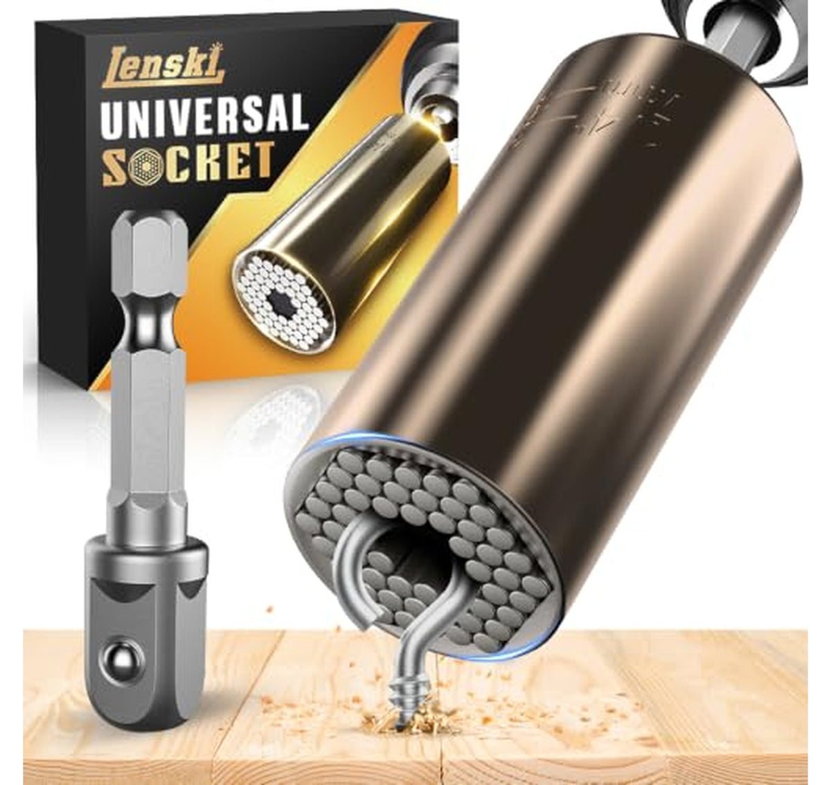 Universal Socket Wrench Tool with Drill Adapter