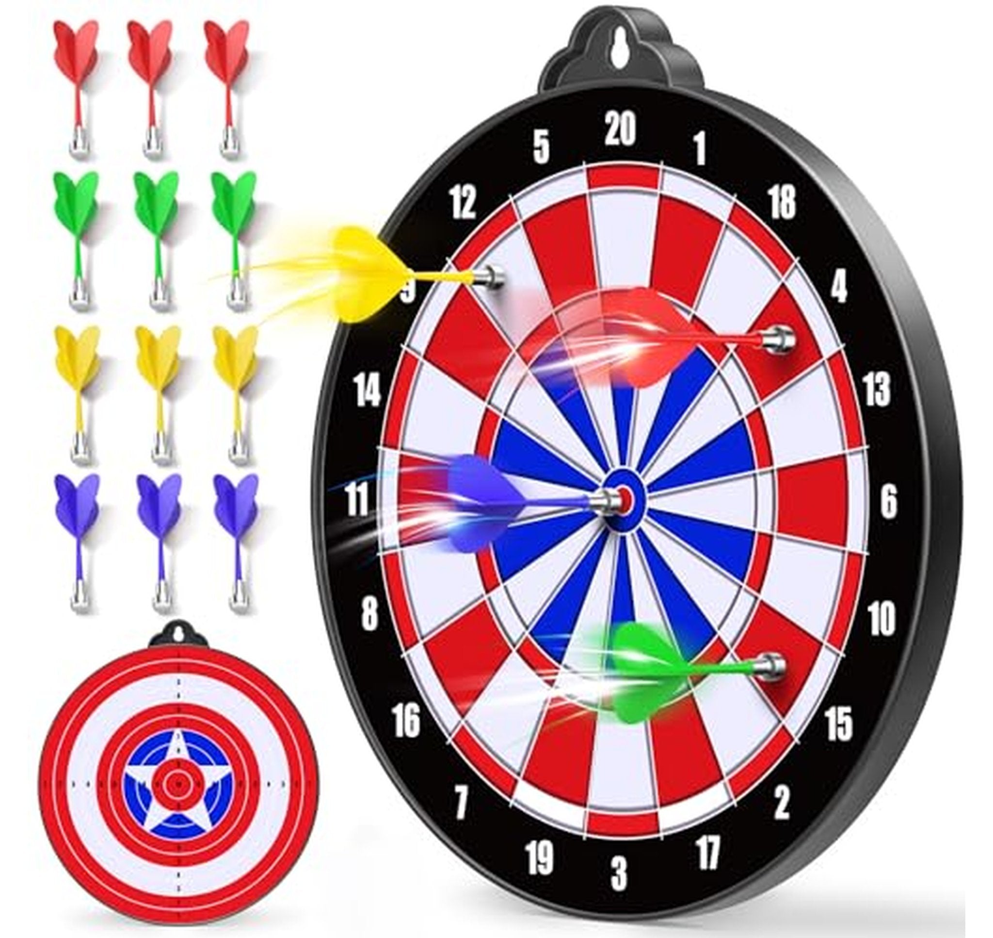 Magnetic Dart Board with 12 Safe Darts