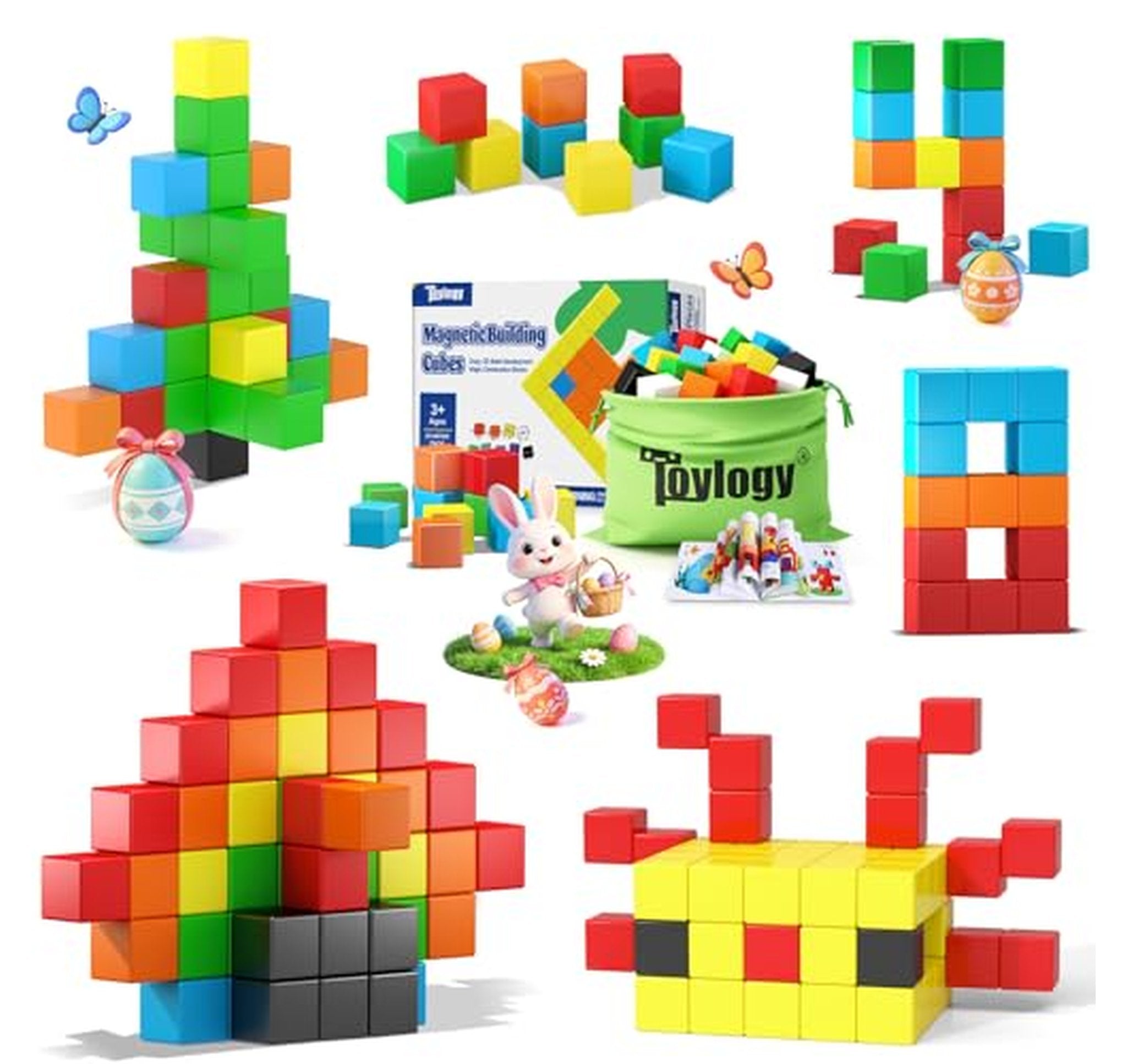 48 Piece Magnetic Building Blocks Cube Set