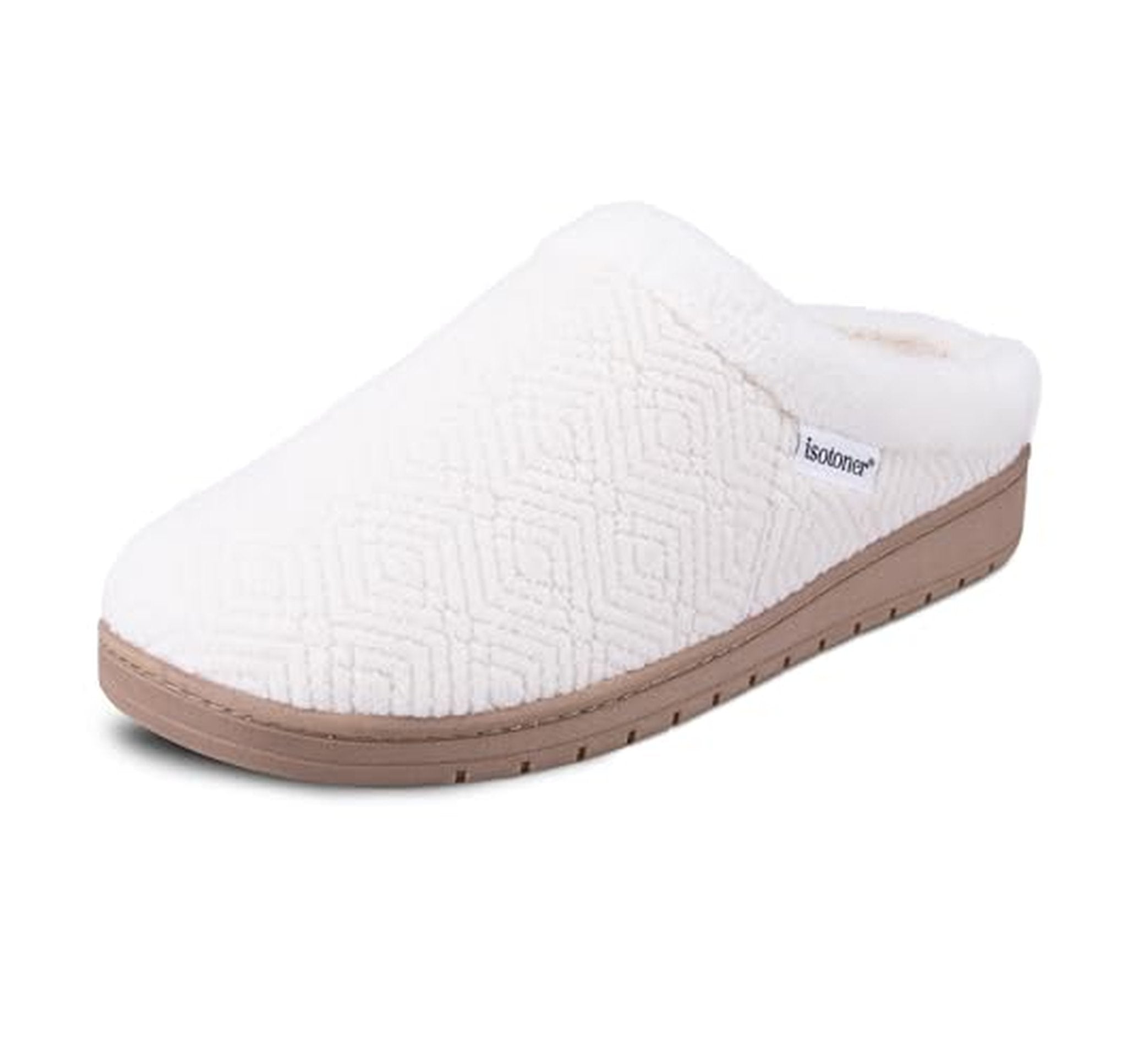 isotoner Memory Foam Microterry Indoor Outdoor Clog Slippers