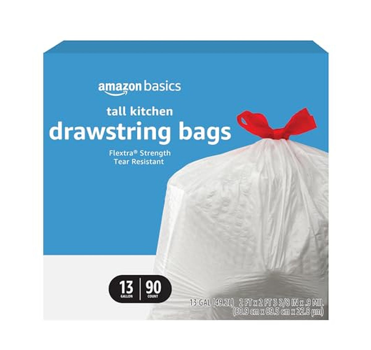 90 Count Amazon Basics 13 Gallon Kitchen Trash Bags