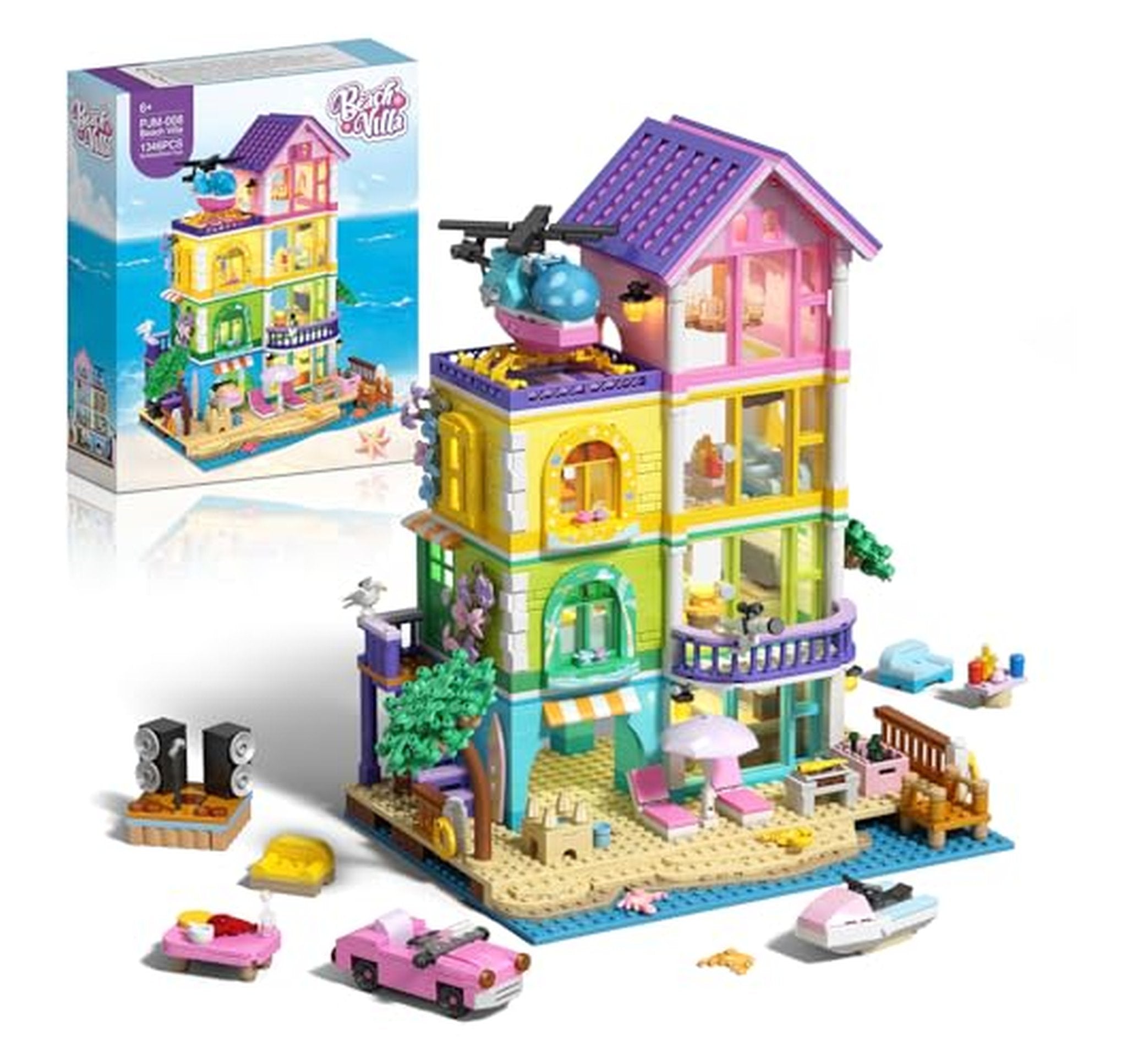 1346 Piece Beach House Building Block Set