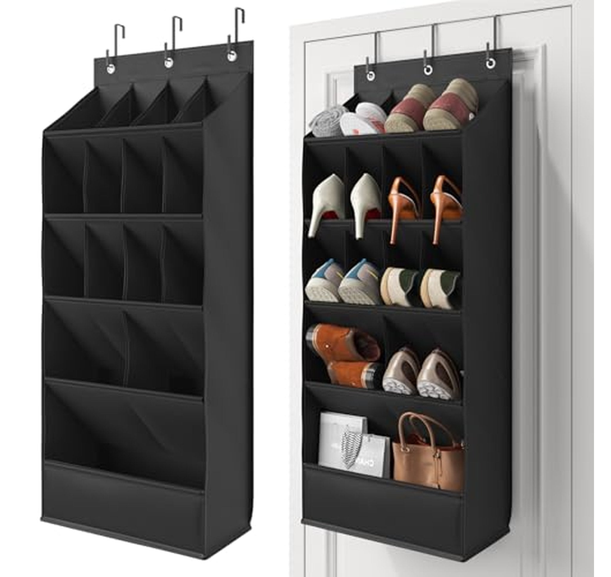 Over Door Hanging Shoe Organizer with Deep Pockets