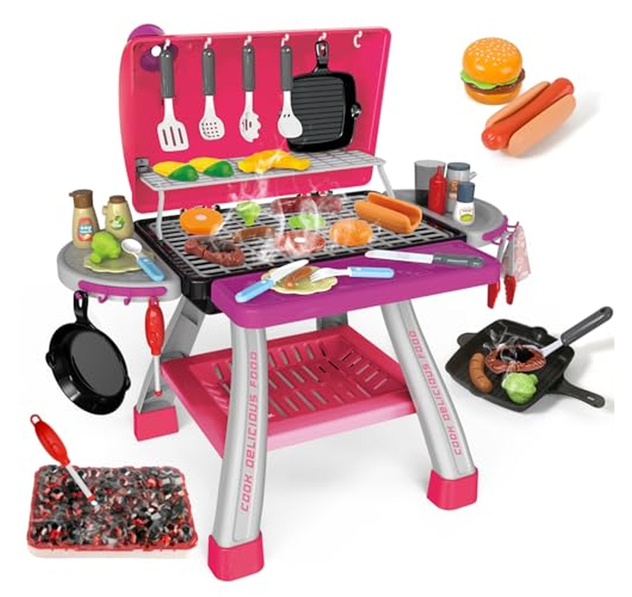 Interactive Kids Grill Playset with Lights and Sounds